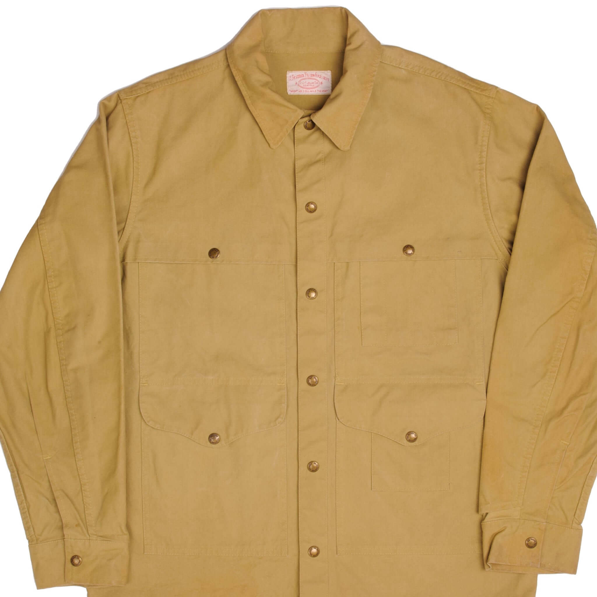 Vintage CC Filson Tin Cruiser Waxed Jacket - Style 60, Size 46, 1970s Made in USA - Durable Outdoor Workwear for Hunting, Fishing & Camping