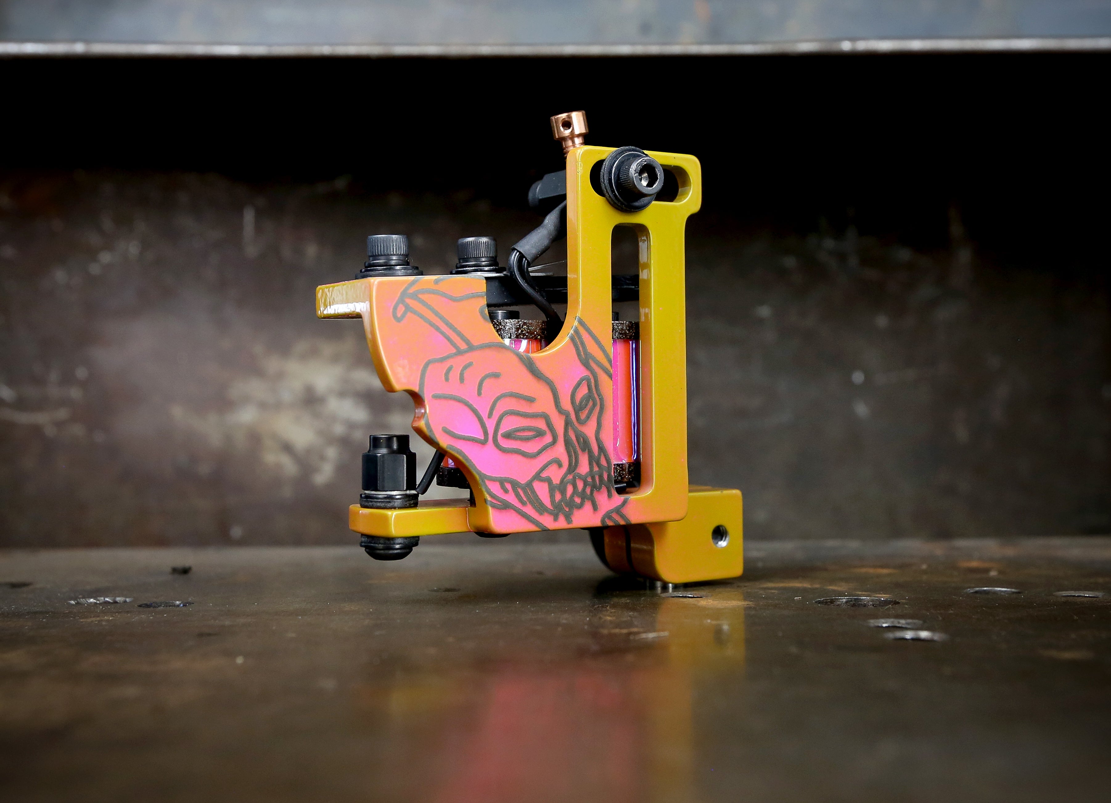Limited Edition Cory Rogers Metro Liner Skateboard Deck - Ugly Green & Pink Skull Design | Perfect for Street Skating & Collector's Display