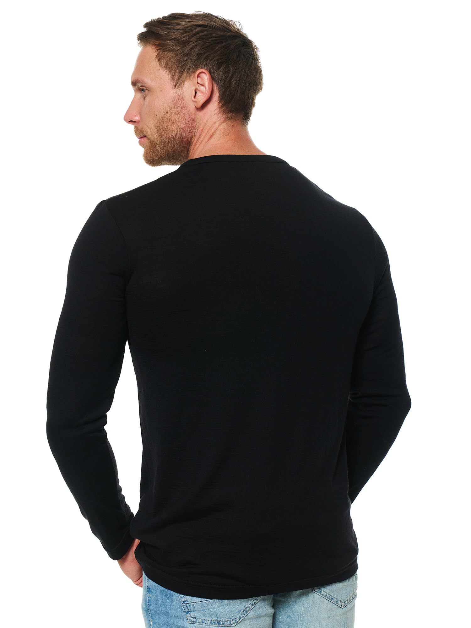 Premium 100% Merino Wool Base Layer for Men - Thermal Long Sleeve Shirt for Hiking, Hunting & Outdoor Activities | Moisture-Wicking Winter Underwear for Cold Weather Adventures