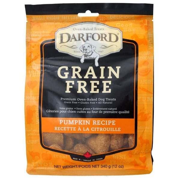 Darford Grain-Free Pumpkin Recipe Oven-Baked Dog Treats - Healthy Natural Snacks for Dogs with Sensitive Stomachs | Perfect for Training Rewards & Digestive Health