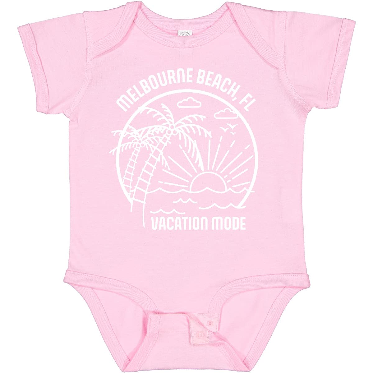 Inktastic Summer Vacation Mode Melbourne Beach Florida Baby Bodysuit - Cute & Comfortable Infant Onesie for Beach Trips & Family Vacations