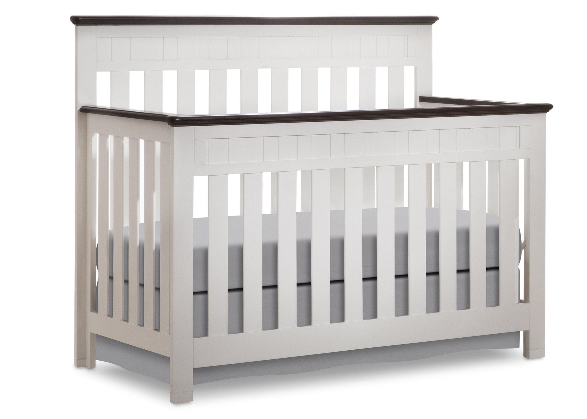 Premium Chalet 4-in-1 Convertible Baby Crib - Toddler Bed, Daybed & Full-Size Bed - Safe & Stylish Nursery Furniture for Newborns to Teens (Perfect for Small Spaces & Modern Nurseries)