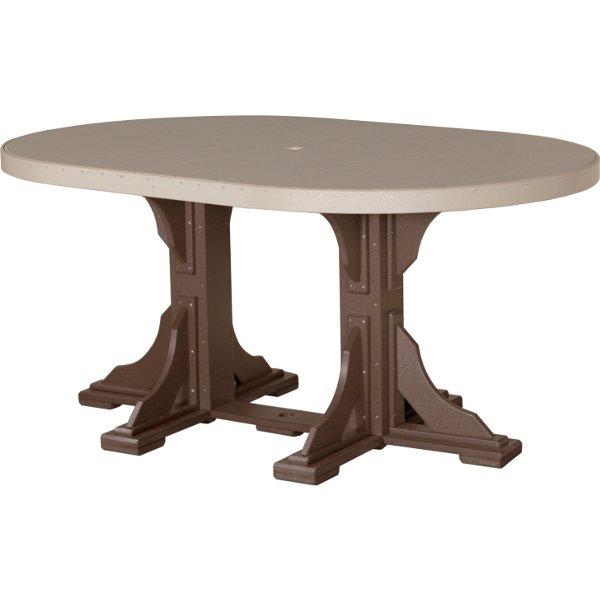Poly 4ft x 6ft Oval Bar Height Table - Durable Outdoor & Indoor Dining Table for Patio, Restaurant, or Event Venue