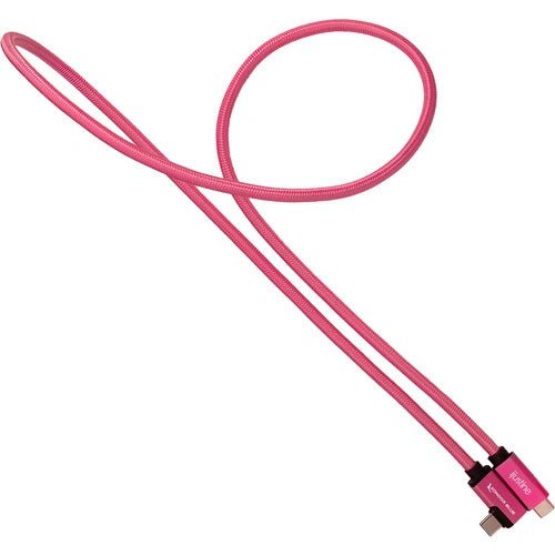 Kondor Blue iJustine Male USB C 3.2 Gen 2 Right Angle Cable - 3ft Pink High-Speed Data Sync & Charging Cord for MacBook, iPad Pro, Galaxy S23 - Perfect for Tight Spaces & Travel Accessories