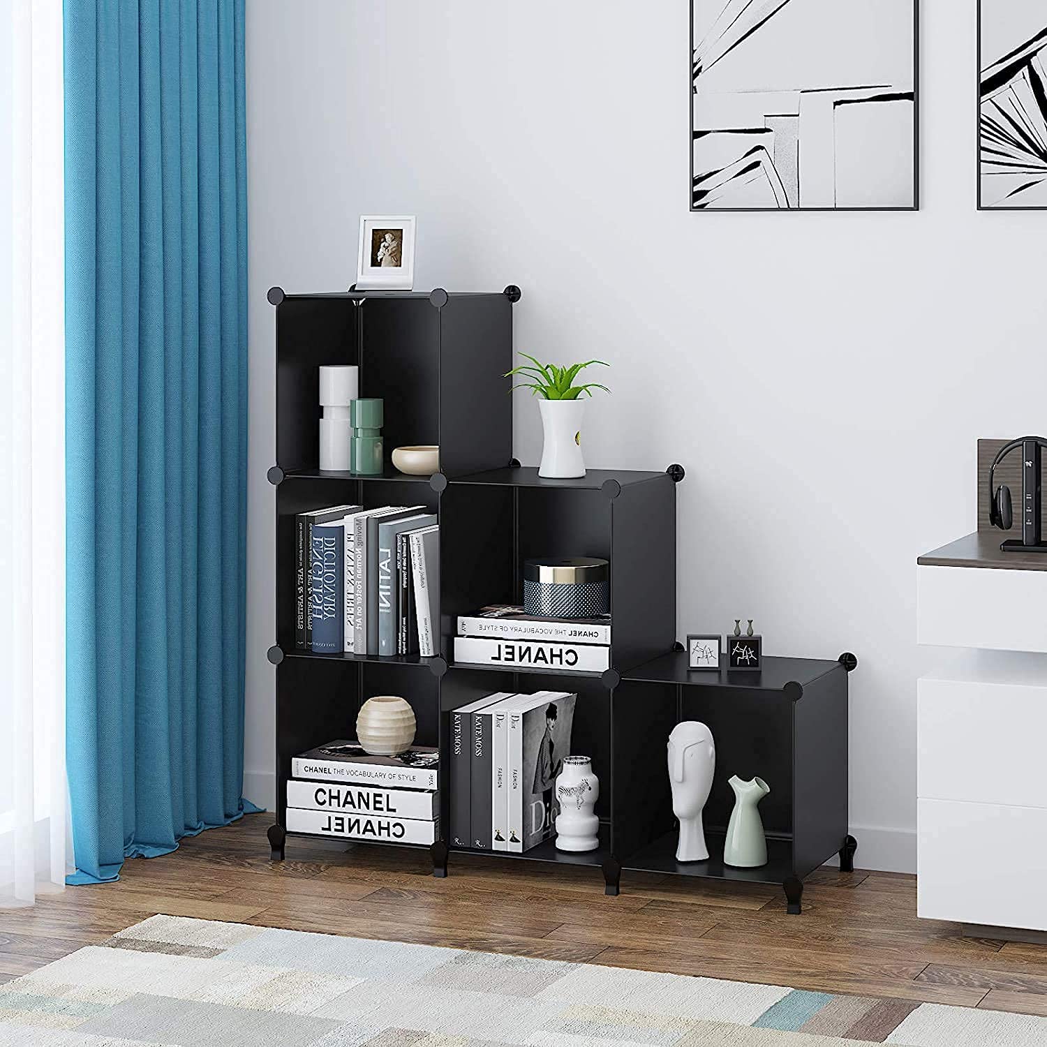 HOMIDEC 6-Cube Storage Organizer - Closet Organizer Cabinet with Shelves for Bedroom, Kids Room, Bathroom & Office - Perfect for Books, Toys, Clothes & Home Organization