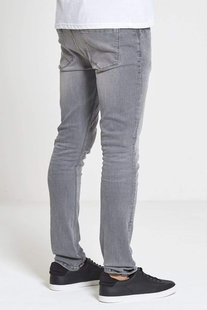 DML ACE Slim Stretch Jeans for Men - Light Grey Wash Comfortable Denim Pants | Perfect for Casual Wear, Office & Night Out