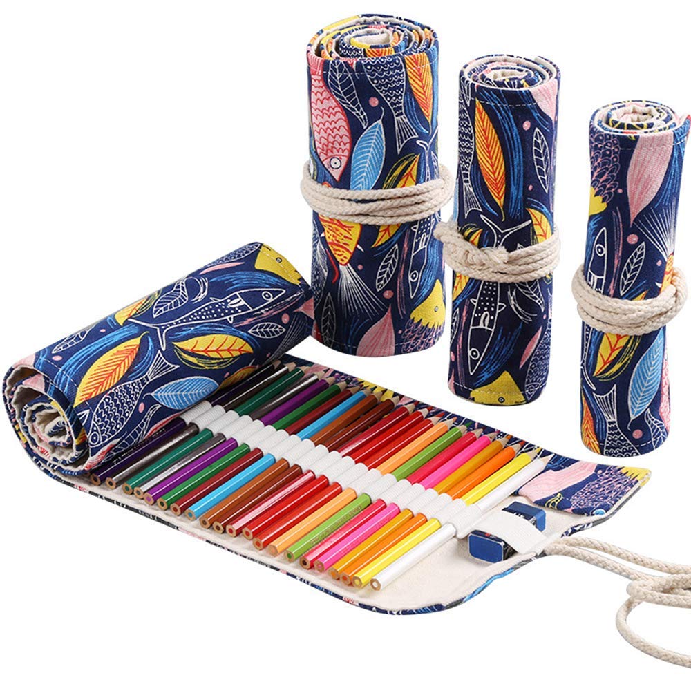 Professional Paint Brush Roll-Up Case - Watercolor & Art Brush Holder for Artists - Perfect for Travel, Studio & Outdoor Painting