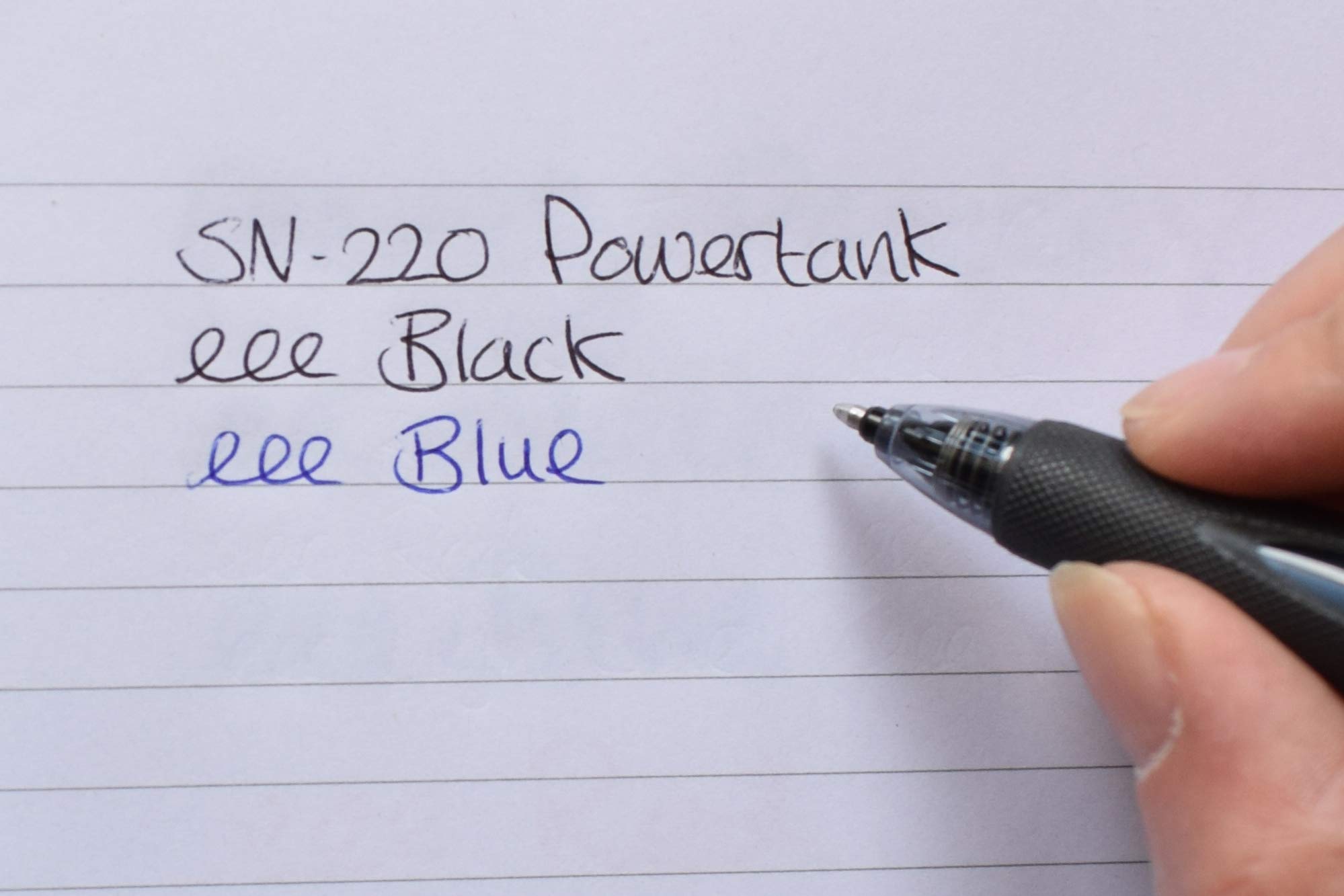 uni-ball SN-220 Power Tank Broad Retractable Ballpoint Pens - Black Ink, 12-Pack for Office, School & Everyday Writing - Smooth, Reliable & No-Skip Performance