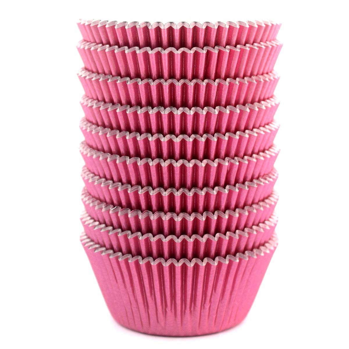Eoonfirst 198 Pcs Pink Foil Cupcake Liners - Valentine's Day Baking Muffin Paper Cups for Parties, Weddings & Birthday Celebrations