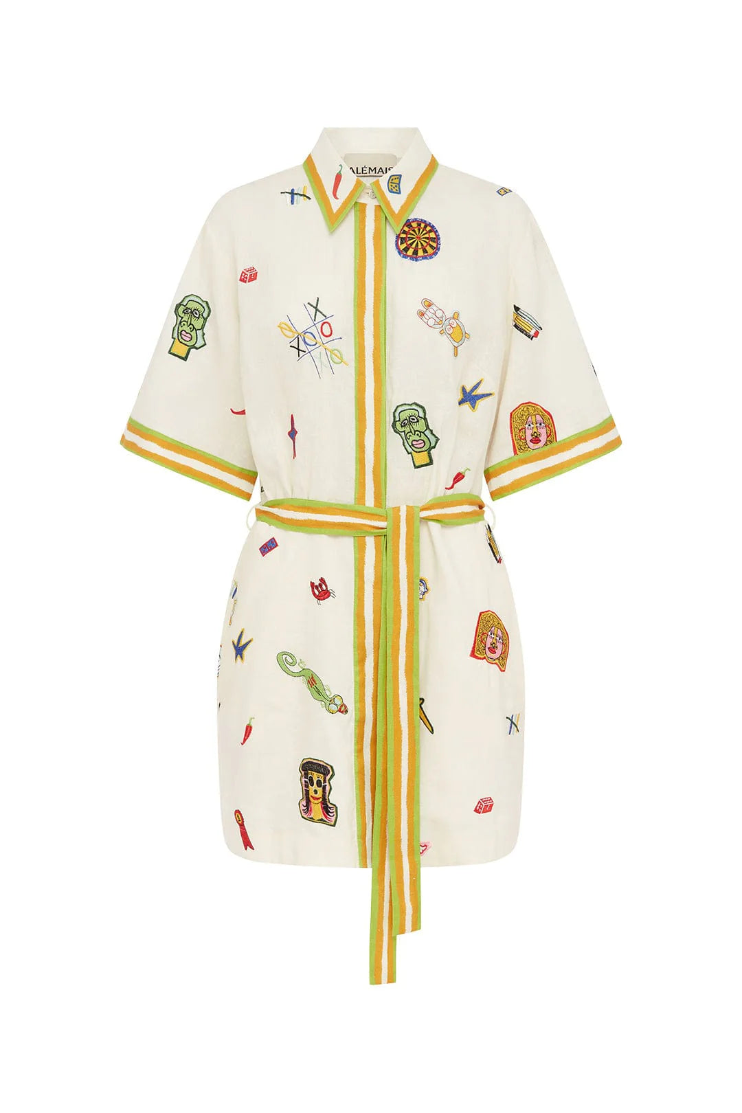 Checkers Embroidered Mini Dress - Stylish Floral Summer Party Dress for Women | Perfect for Casual Outings, Beach Vacations & Date Nights