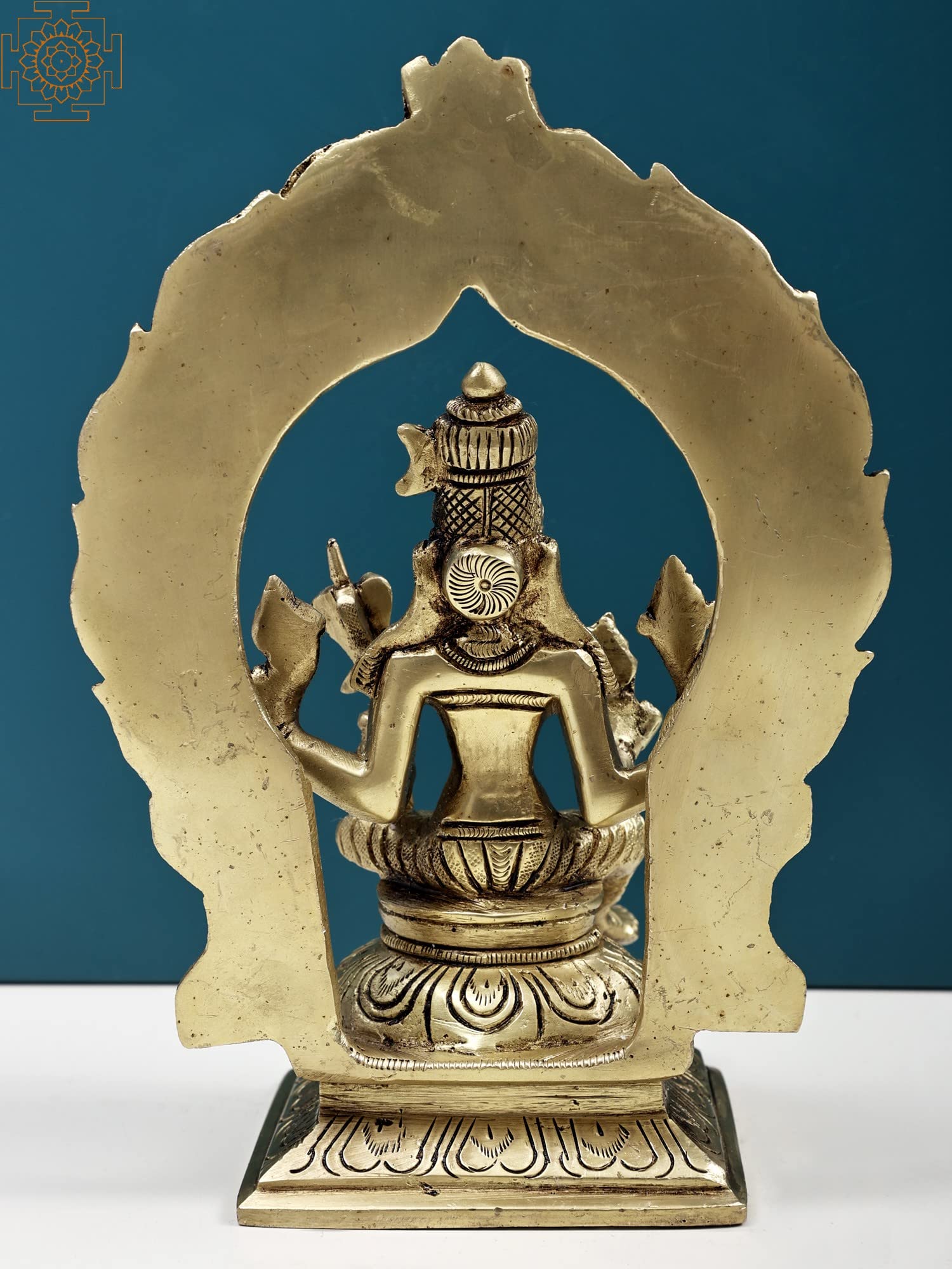 7 Inch Goddess Rajarajeshwari Tripura Sundari Statue - Handmade Brass Hindu Deity Idol for Home Altar, Meditation & Spiritual Decor