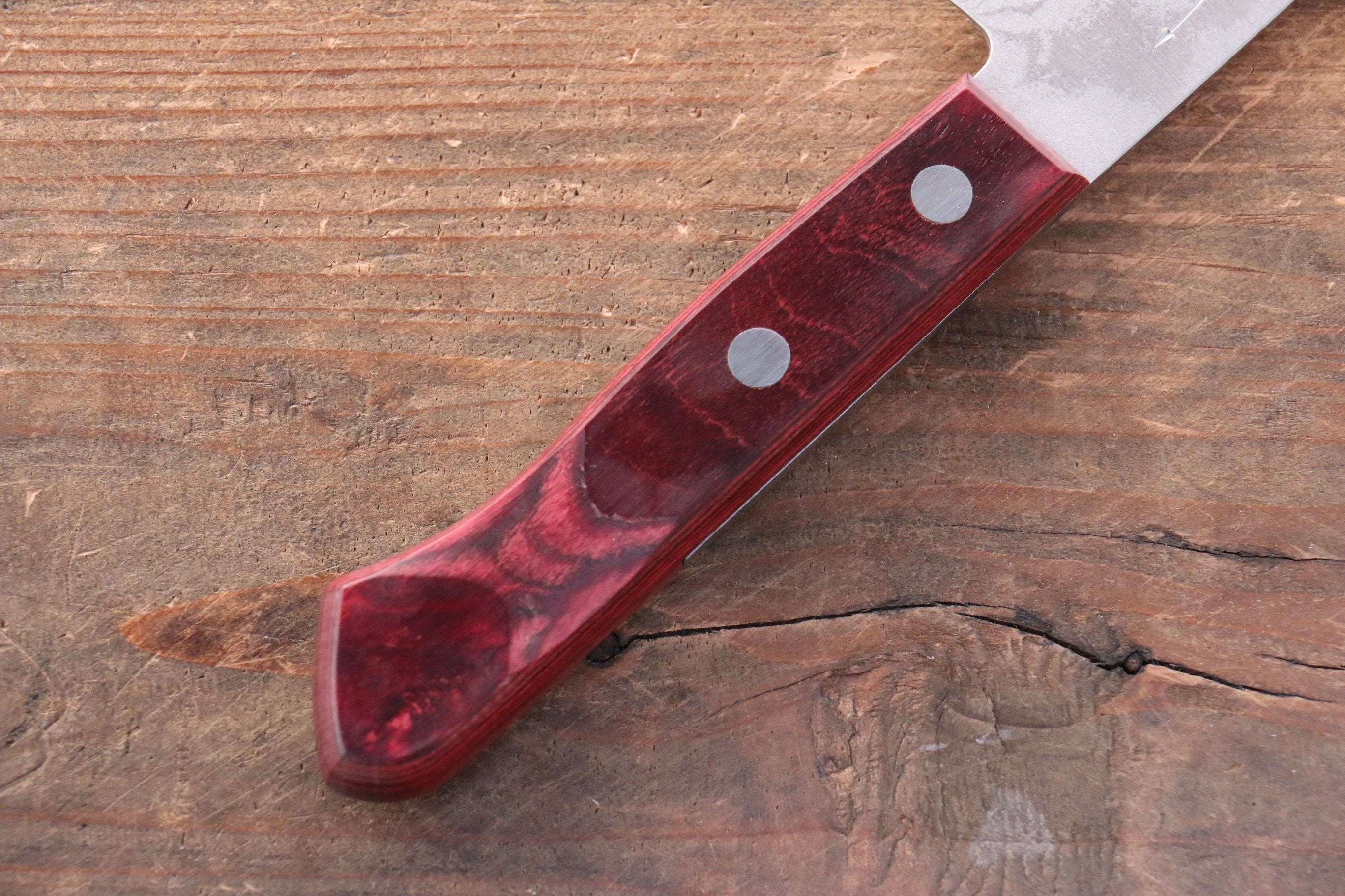 VG10 Damascus Petty Utility Knife 135mm - Japanese Kitchen Knife with Red Pakka Wood Handle - Perfect for Slicing, Peeling & Precision Cutting Fruits, Vegetables & Meat