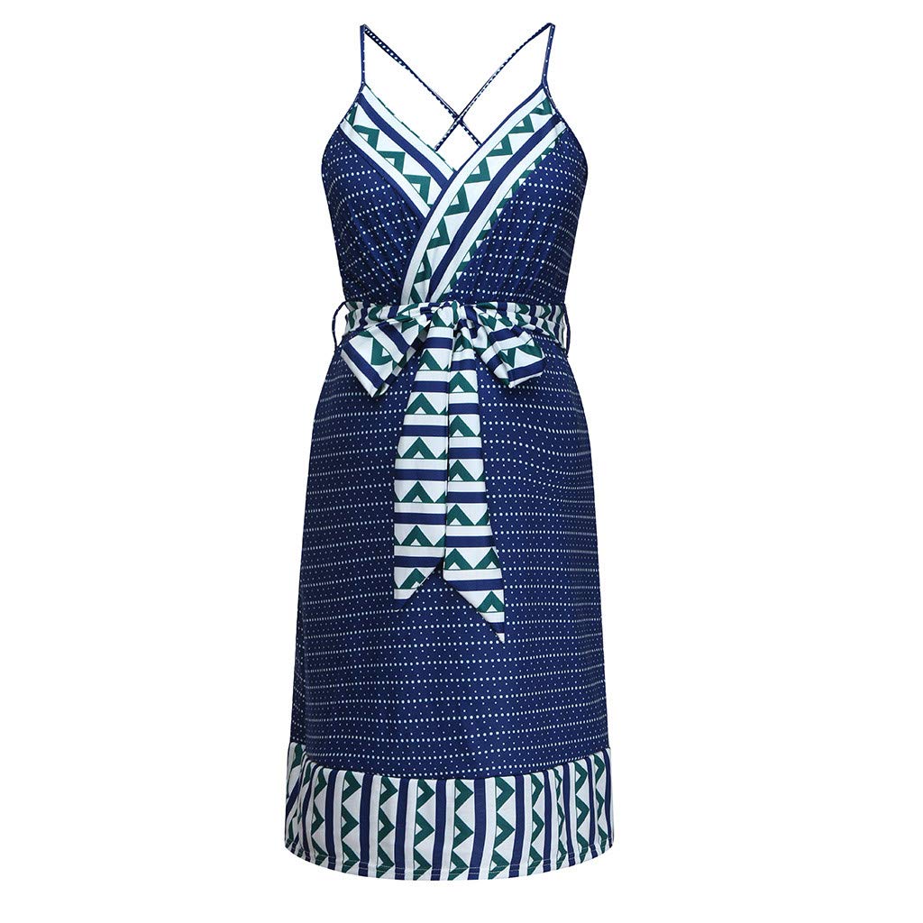 AnFeng Women's Summer Striped Nursing Dress - Backless Maternity Dress with White Lace, Breastfeeding & Pregnancy Clothes for Nursing Moms (Perfect for Outdoor Picnics, Baby Showers & Summer Vacations)