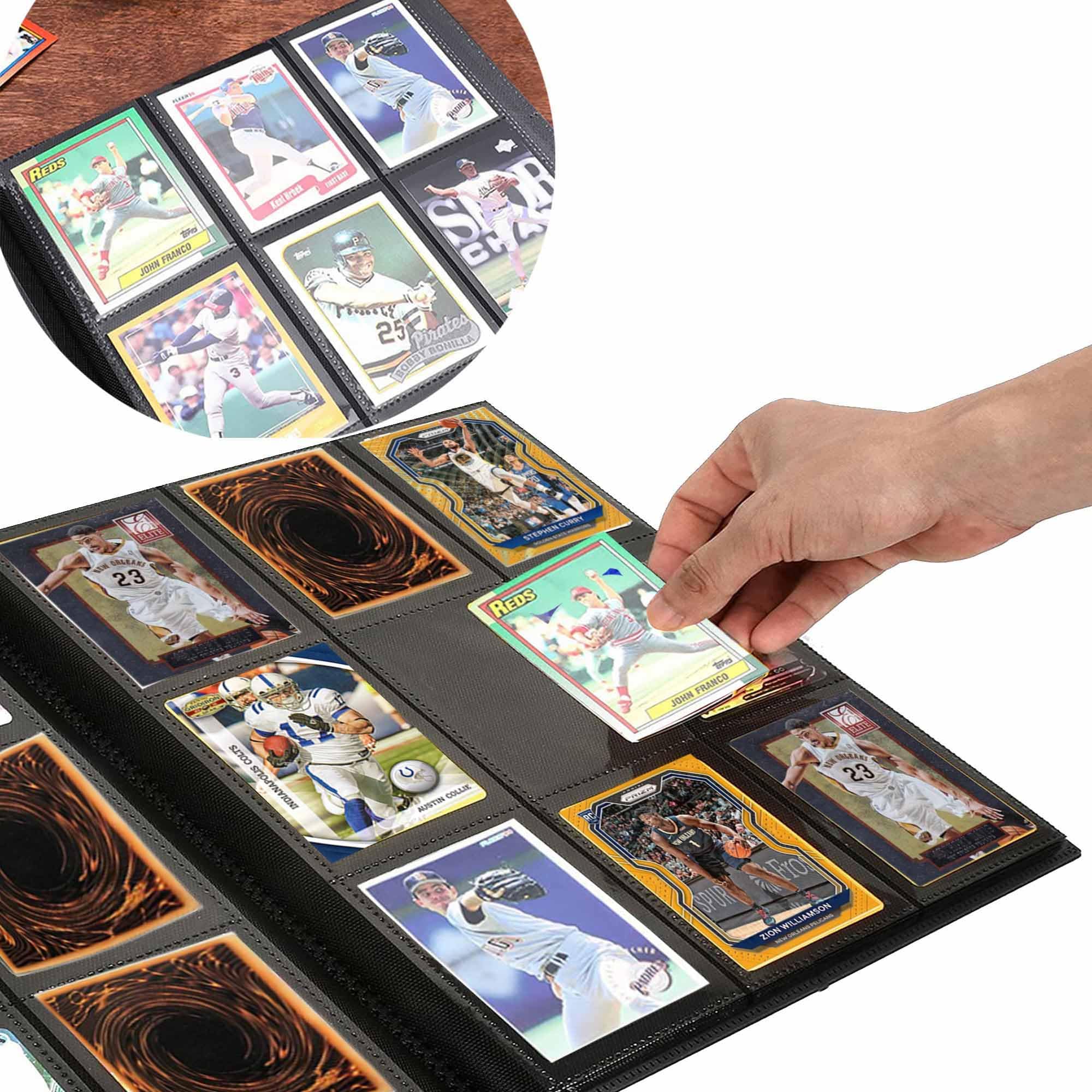 PKMLIFE 9-Pocket Trading Card Binder with Sleeves - Holds 360 Cards for Yugioh, MTG, Baseball, Hockey & Sports Cards | Premium Collection Storage Protection (Black) | Perfect for Card Collectors, Tournaments & Organized Play