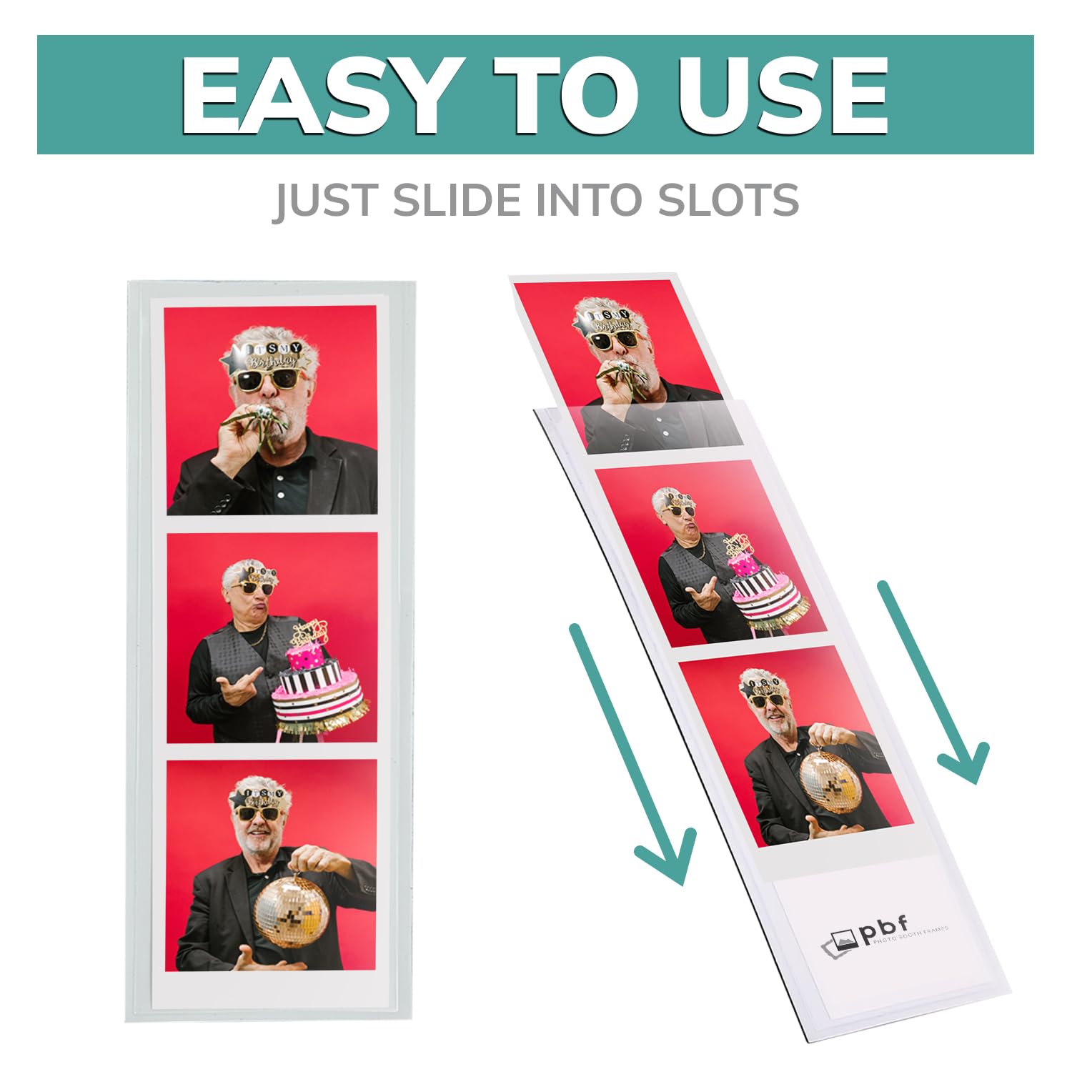 200-Pack PBF Magnetic Photo Frames 2x6 Inch - Clear Vinyl Refrigerator Picture Frames for Photo Strips | Perfect for Home, Office, Parties & Events Decoration