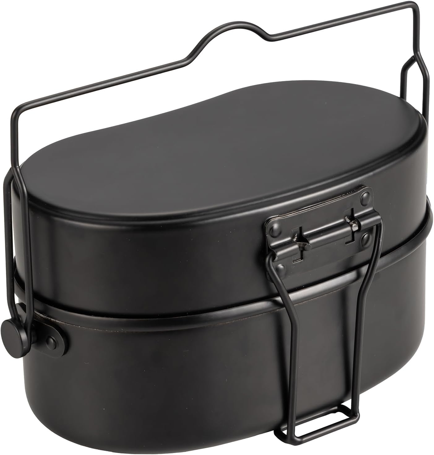 **Portable Camping Cookware Set - 1.1L Lightweight Mess Kit for Outdoor Cooking, Hiking & Backpacking (Black) - Perfect for Camping Trips & Picnics**