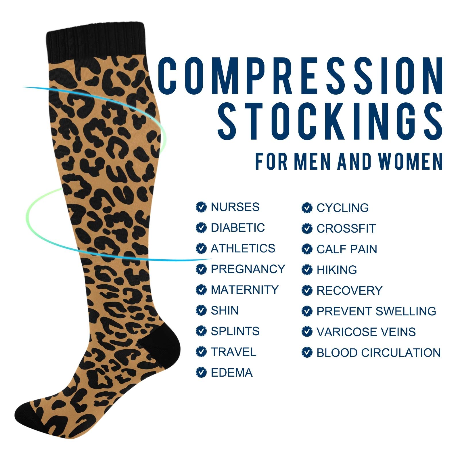 Best Compression Socks for Women & Men - Medical Grade Support for Running, Cycling, Nursing & Travel - Improve Blood Circulation & Reduce Swelling (Perfect for Athletes, Nurses & Frequent Flyers)