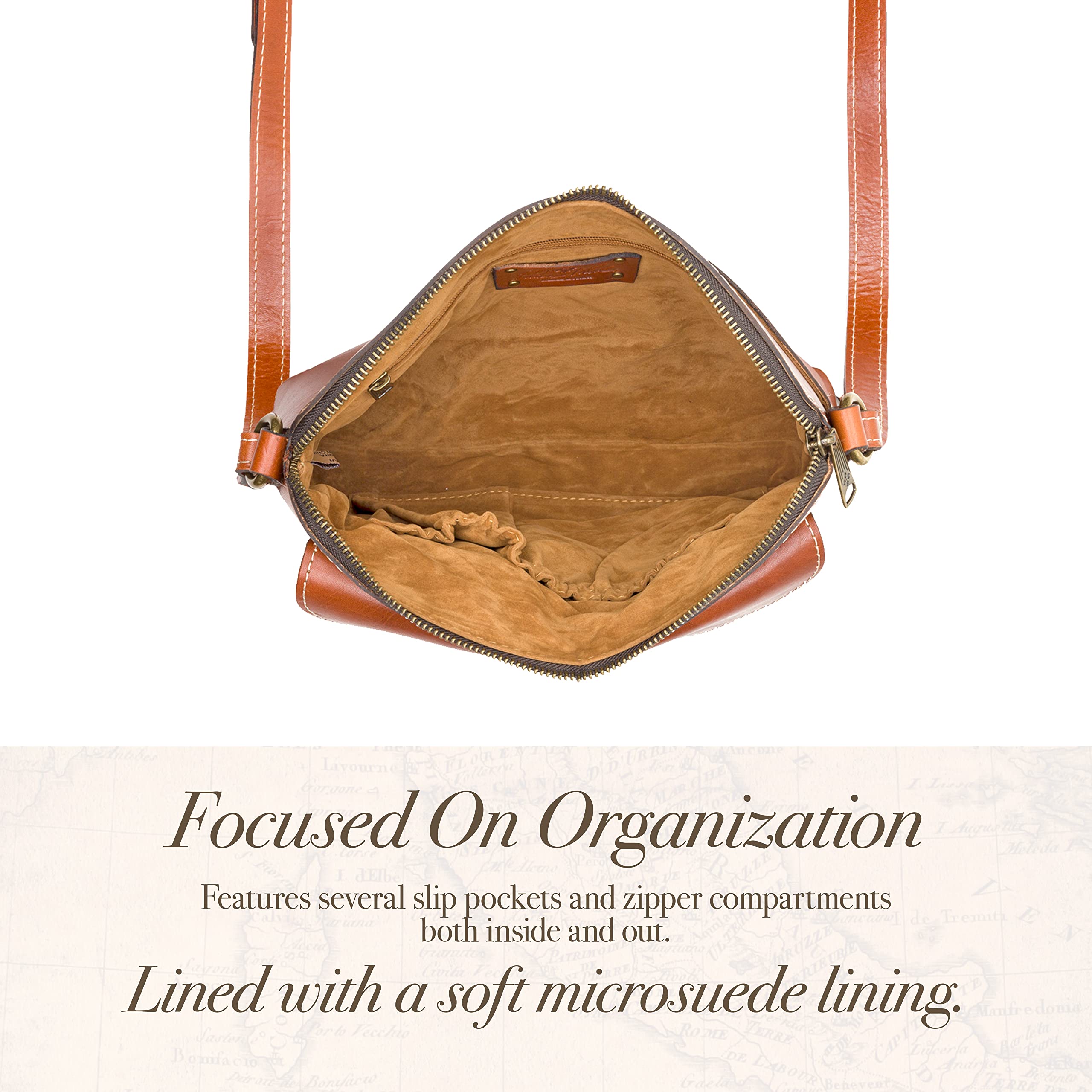 Patricia Nash Avellino Genuine Leather Crossbody Bag for Women - Stylish & Durable Everyday Purse for Work, Travel & Shopping