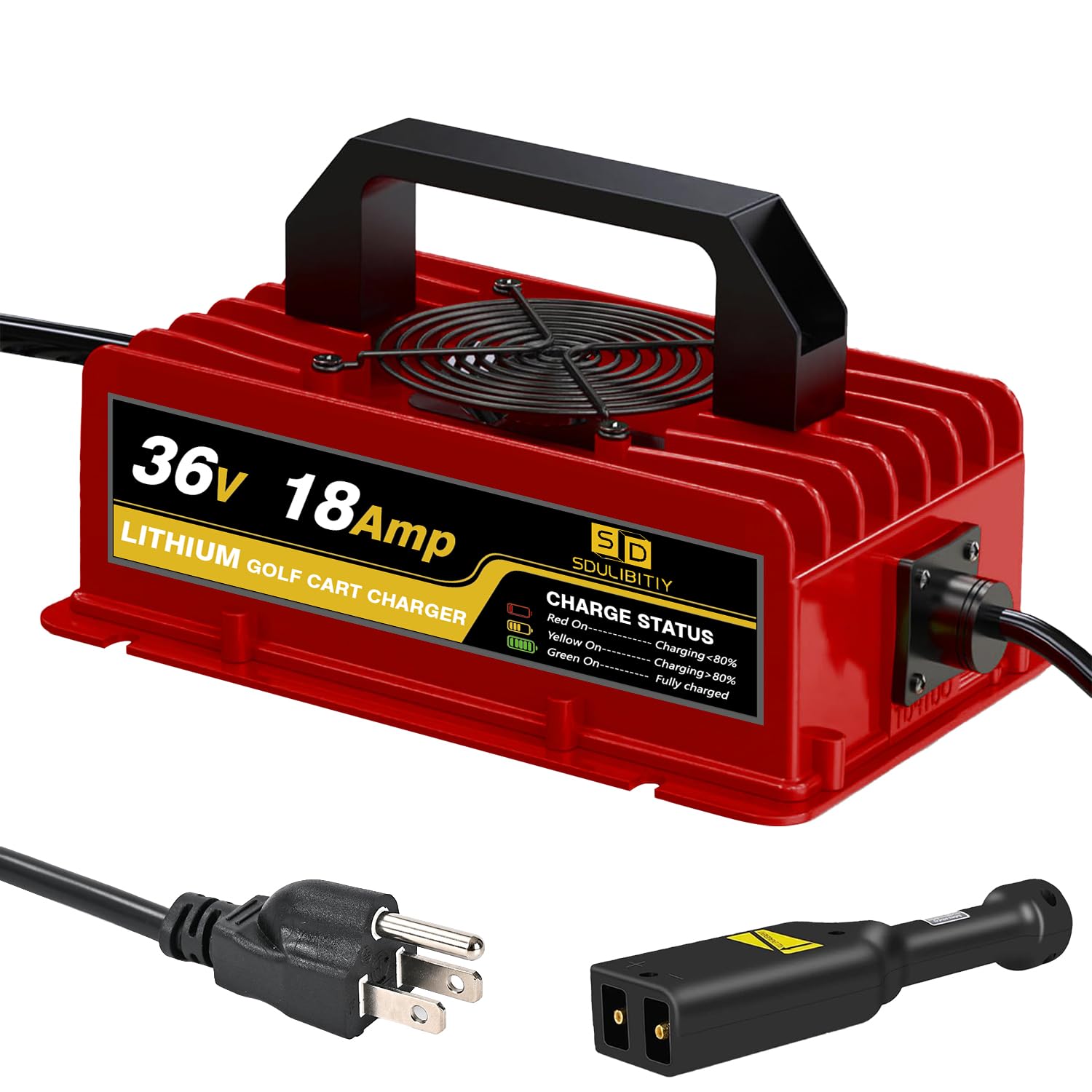 36V 18AMP Golf Cart Battery Charger for EZGO TXT - Fast Lithium Charger with Trickle Mode | Perfect for Home, Course & RV Use