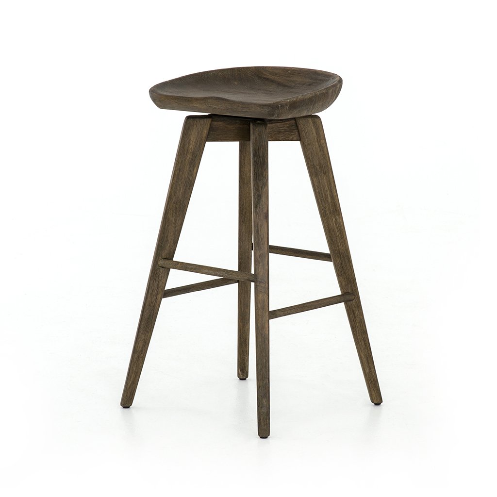 Paramore Swivel Stool - 360 Degree Rotating Bar Stool with Adjustable Height for Kitchen Island, Breakfast Nook & Home Office - Modern Comfort Seating with Footrest