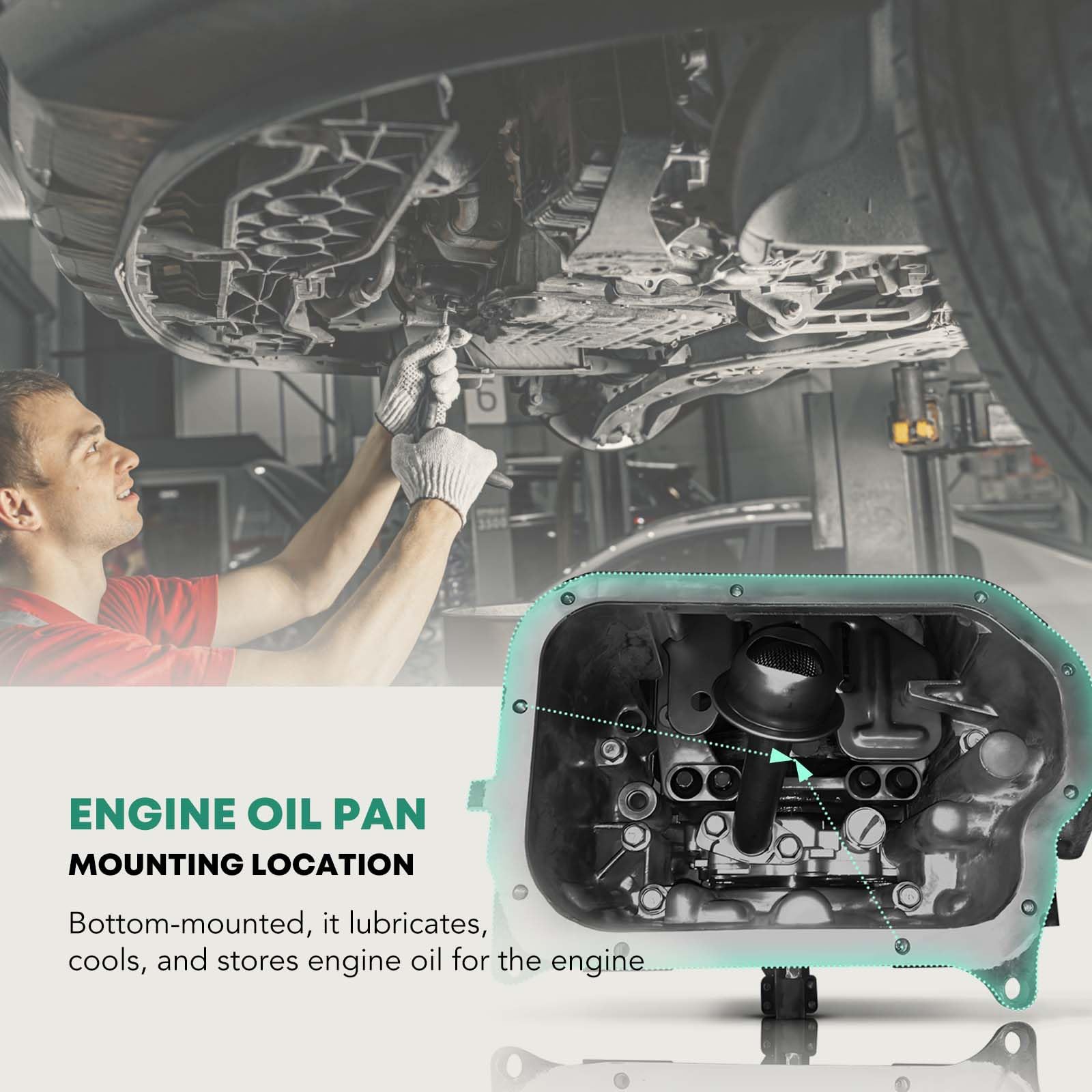 High-Quality Engine Oil Pan & Drain Plug Replacement for Dodge Ram 2500 3500 4000 4500 5500 5.9L 6.7L Turbo Diesel - Perfect for DIY Auto Repair & Maintenance