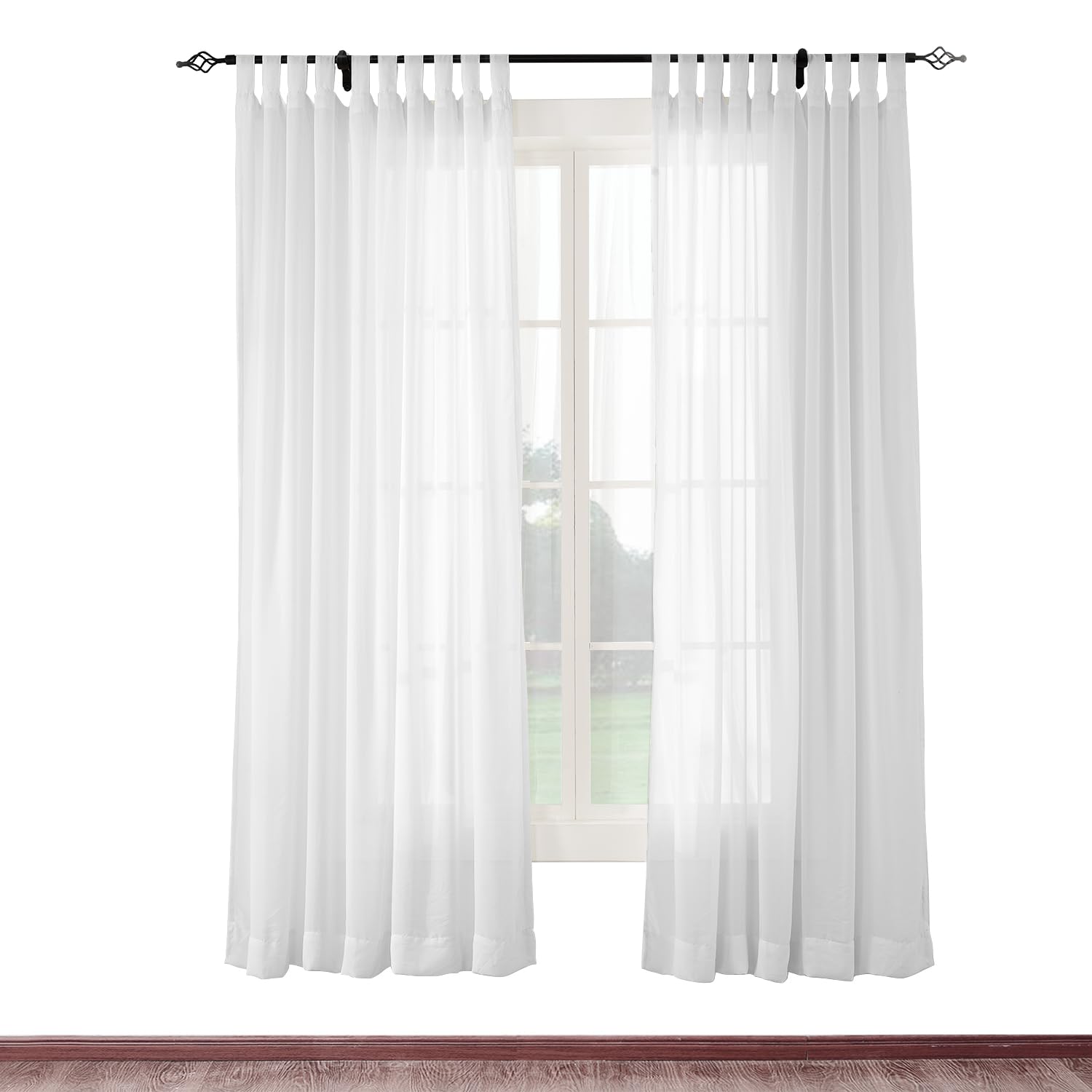 Cololeaf Extra Wide Sheer Window Curtains 150