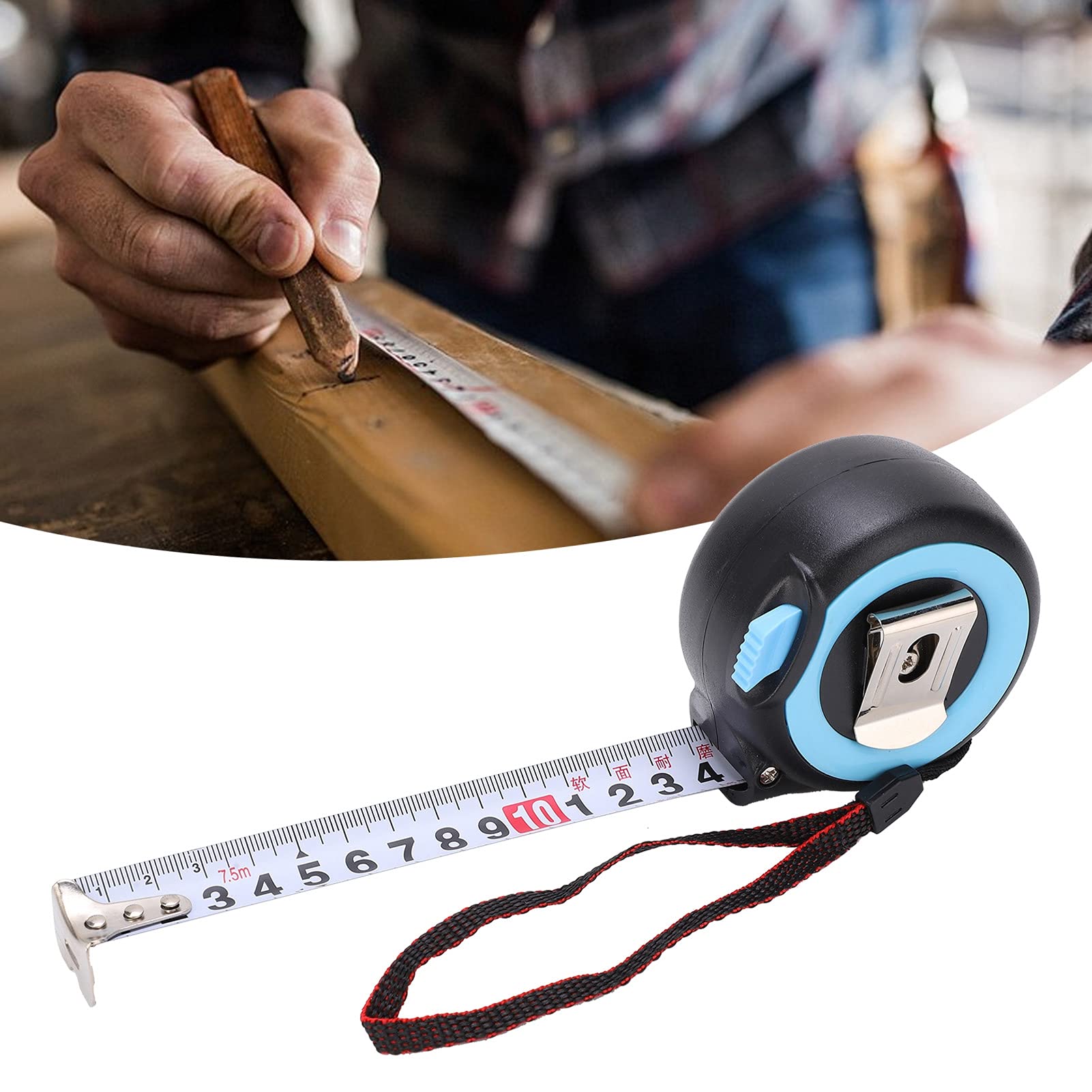 Premium Woodworking Tape Measure - Durable Steel Metric Measuring Tape for Carpentry, DIY Projects & Home Decoration | Perfect for Woodworking, Construction & Interior Design