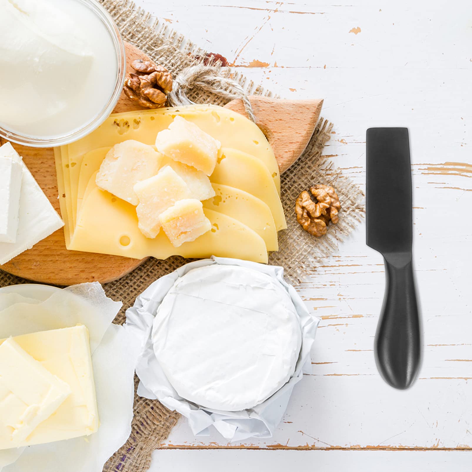 6Pcs Stainless Steel Cheese Knives Set - Cheese Cleaver, Butter Spreader & Mini Spatula - Lightweight Dinner Cutlery for Cheese, Butter & Eggs - Perfect for Parties, Picnics & Kitchen Use