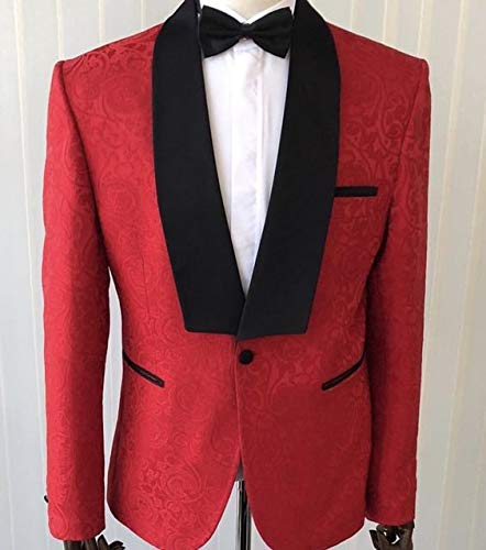 UMISS Men's Jacquard Blazer - Stylish Dinner Wedding Prom Jacket for Formal Events, Parties & Special Occasions