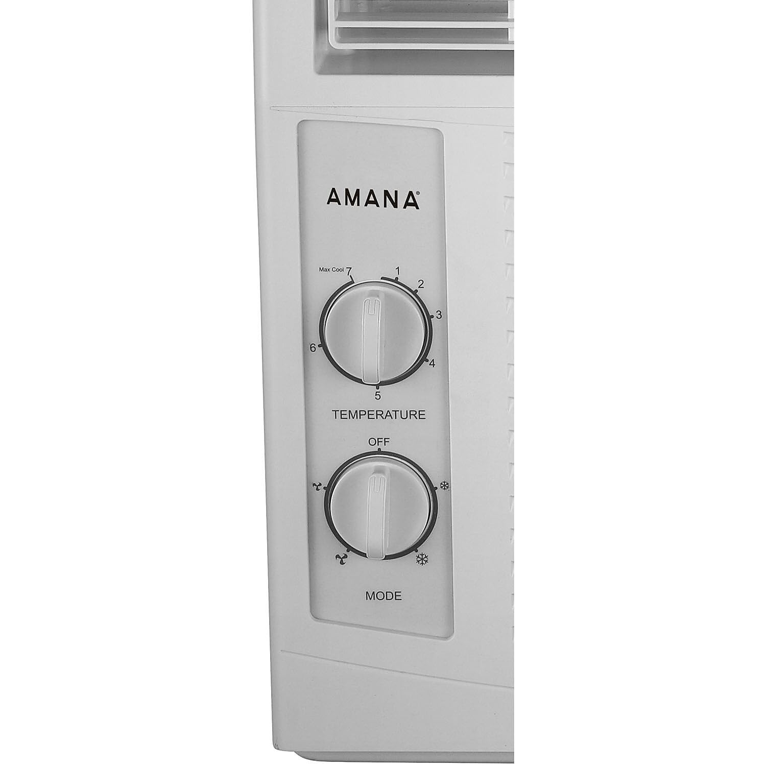 Amana 5000 BTU 115V Window Air Conditioner with Mechanical Controls - Compact Cooling for Small Rooms, Bedrooms & Offices - White