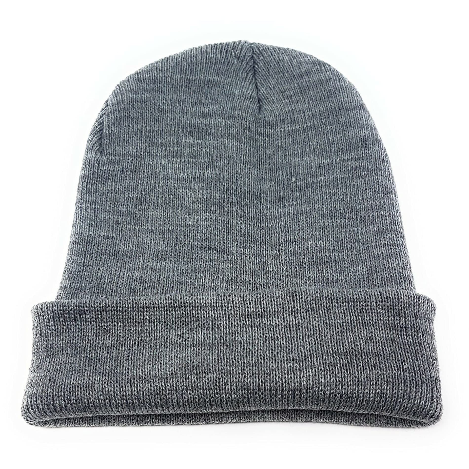 Unisex Boys Girls Knitted Beanie Hat - Warm Fleece Lined Winter Skull Cap for Kids (Dark Gray) | Cozy Cold Weather Accessory for School, Outdoor Play & Winter Sports