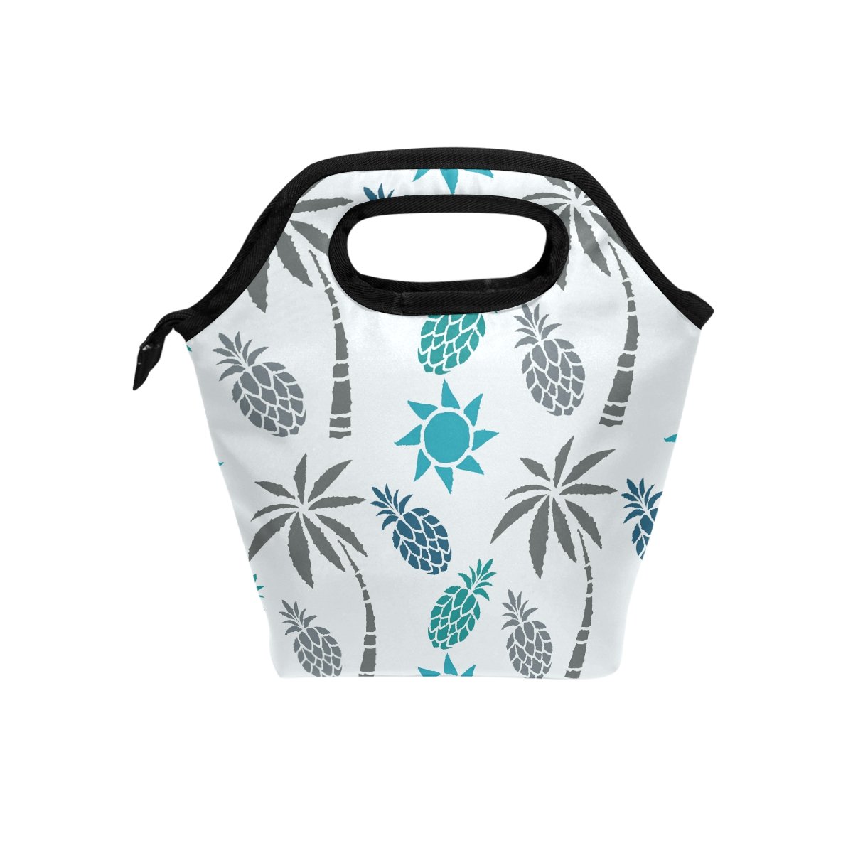 Pineapple Insulated Lunch Bag - Reusable Tote for Travel, Picnic & Work - BPA-Free Food Container with Handle - Perfect for School, Office & Outdoor Activities