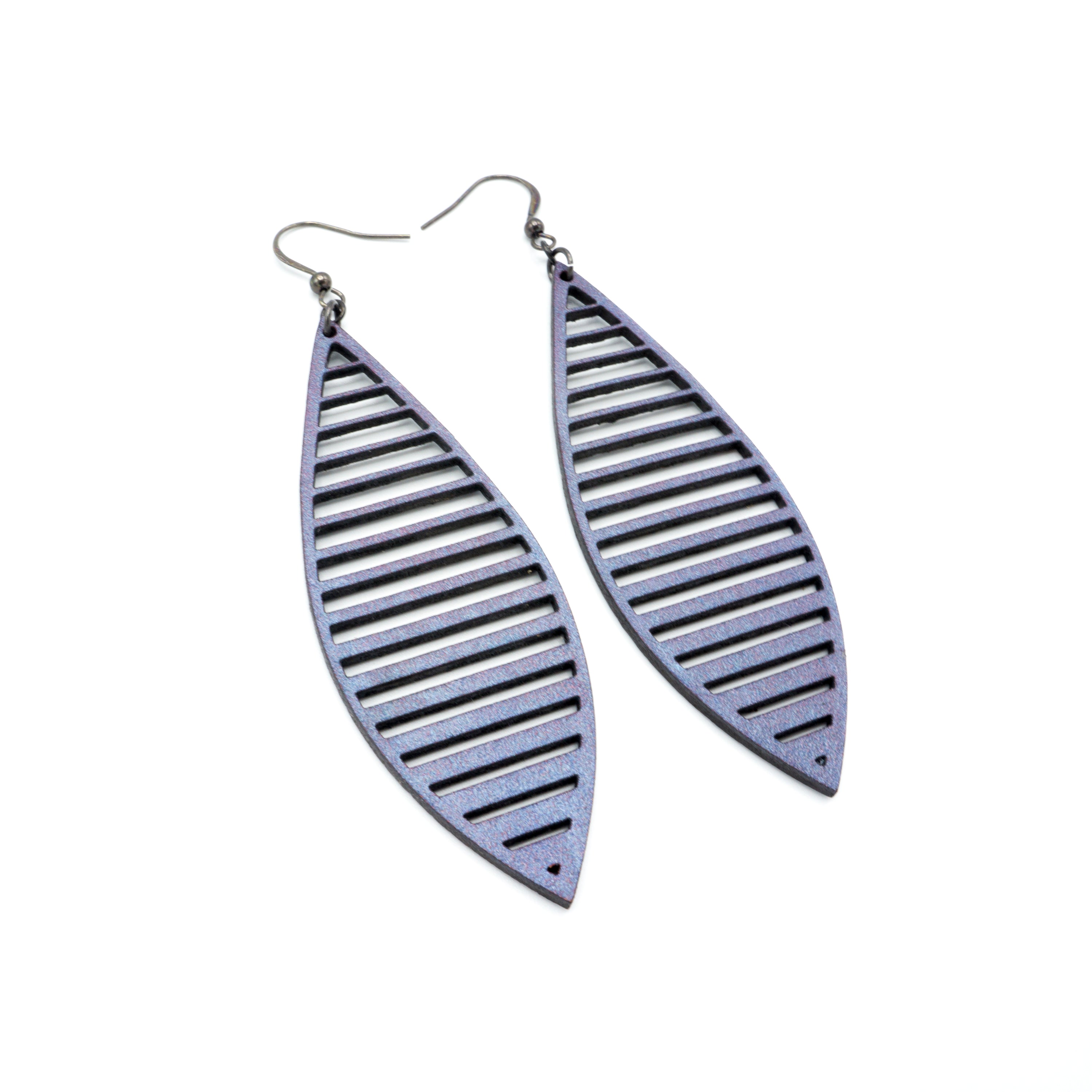 Terrabyte 11/4 Purple Pearl Leather Earrings for Women | Boho Chic Handmade Dangle Earrings | Perfect for Parties, Weddings & Everyday Wear