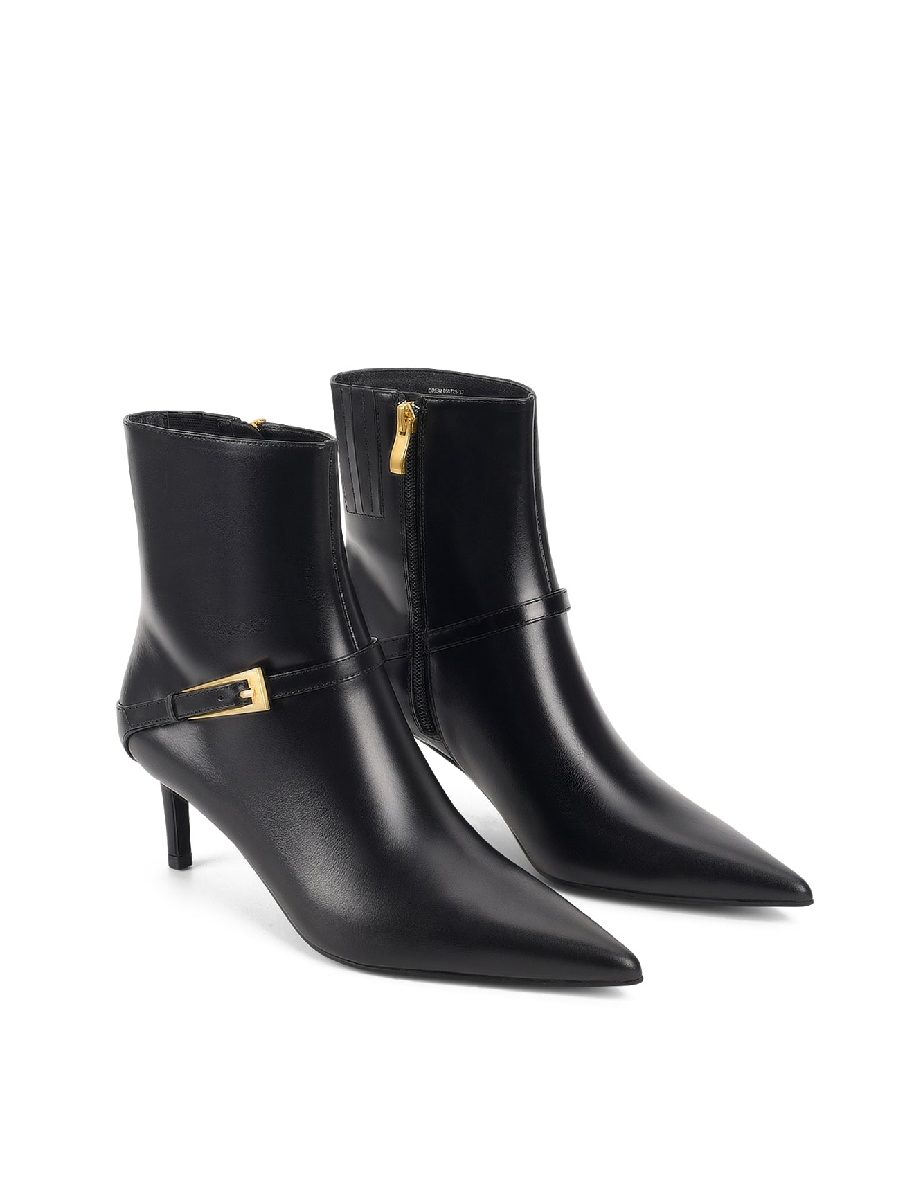 Drew Women's Black High Shine Leather Stiletto Ankle Boots - Fashionable Pointed Toe Heels for Party, Night Out & Office Wear