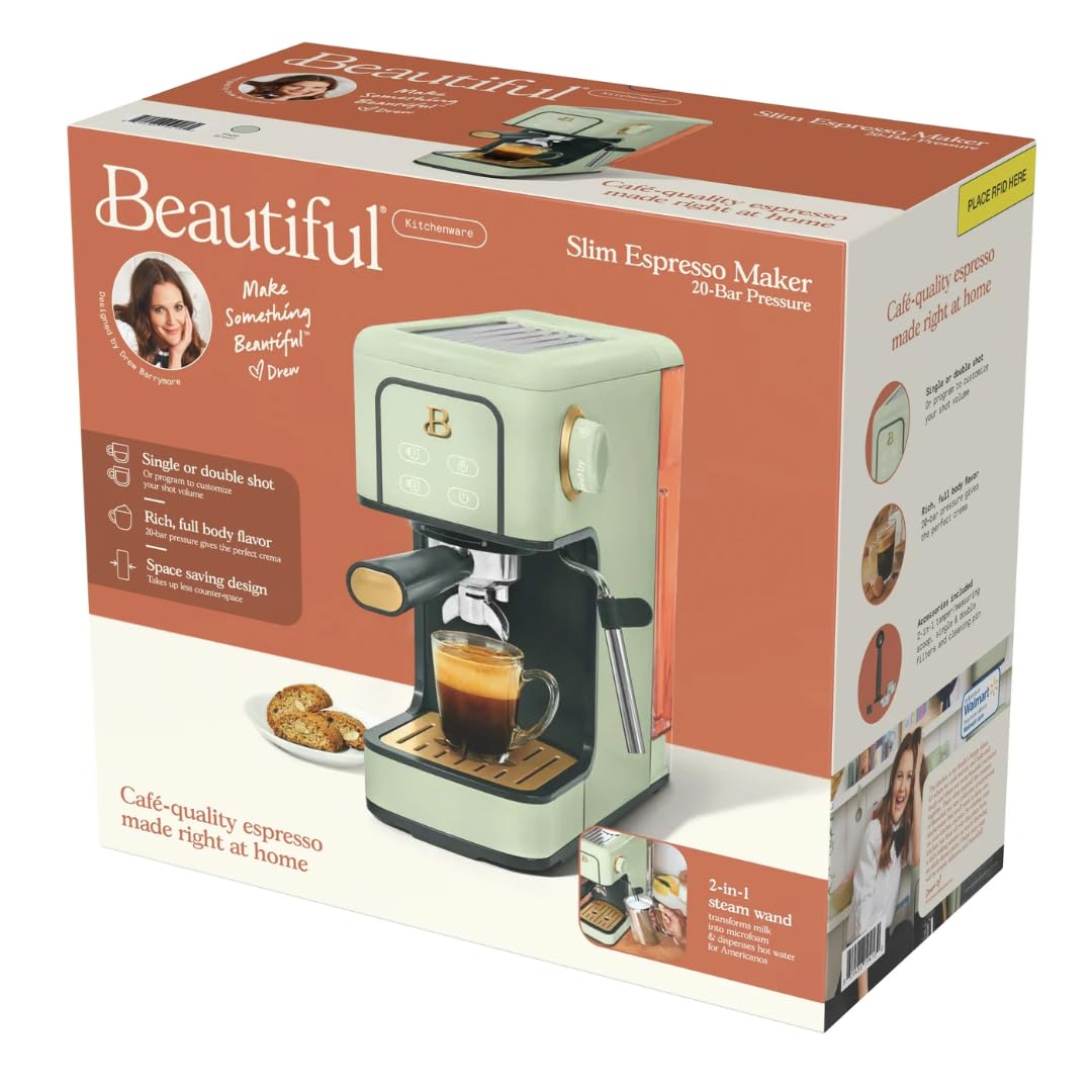 Premium 20-Bar Pressure Espresso Machine - Compact Fast Heating Coffee Maker with Milk Frother for Home & Office (Sage Green) | Perfect for Espresso, Latte & Cappuccino Lovers