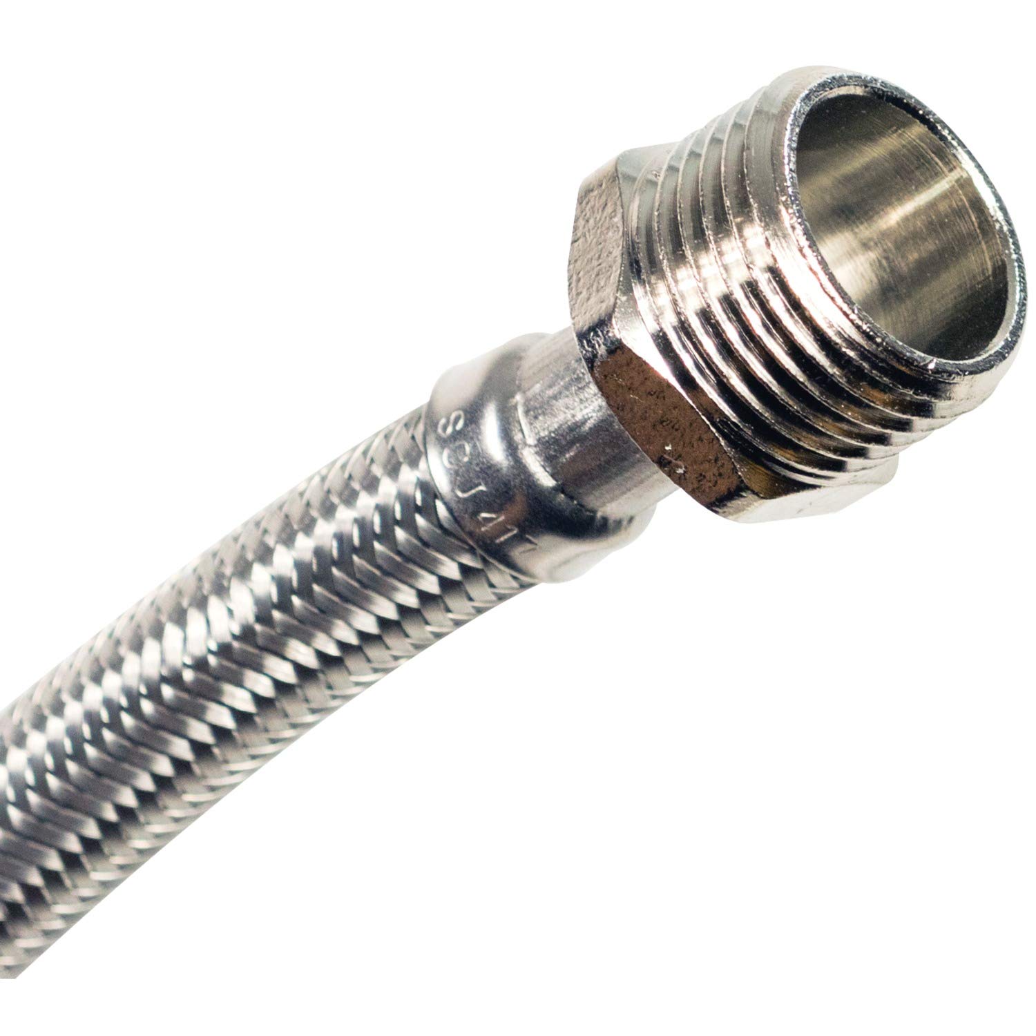 Certified Appliance Accessories WI12SSFM 12-Inch Braided Stainless Steel Water Inlet Hose for Washing Machines & Dishwashers - Durable & Leak-Proof - Perfect for Home Laundry & Kitchen Use