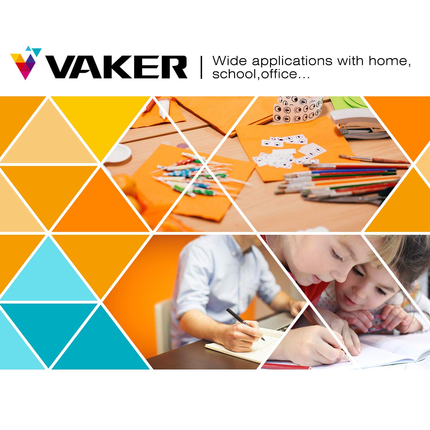 VAKER Remanufactured HP 63 & 63XL Ink Cartridge Combo Pack (2 Black) - Compatible with OfficeJet 3830/5255/5258/5200/4650/4655, Envy 4520/4510, DeskJet 3631/3632/3634/3639 Printers - Perfect for Home Office Printing & School Projects