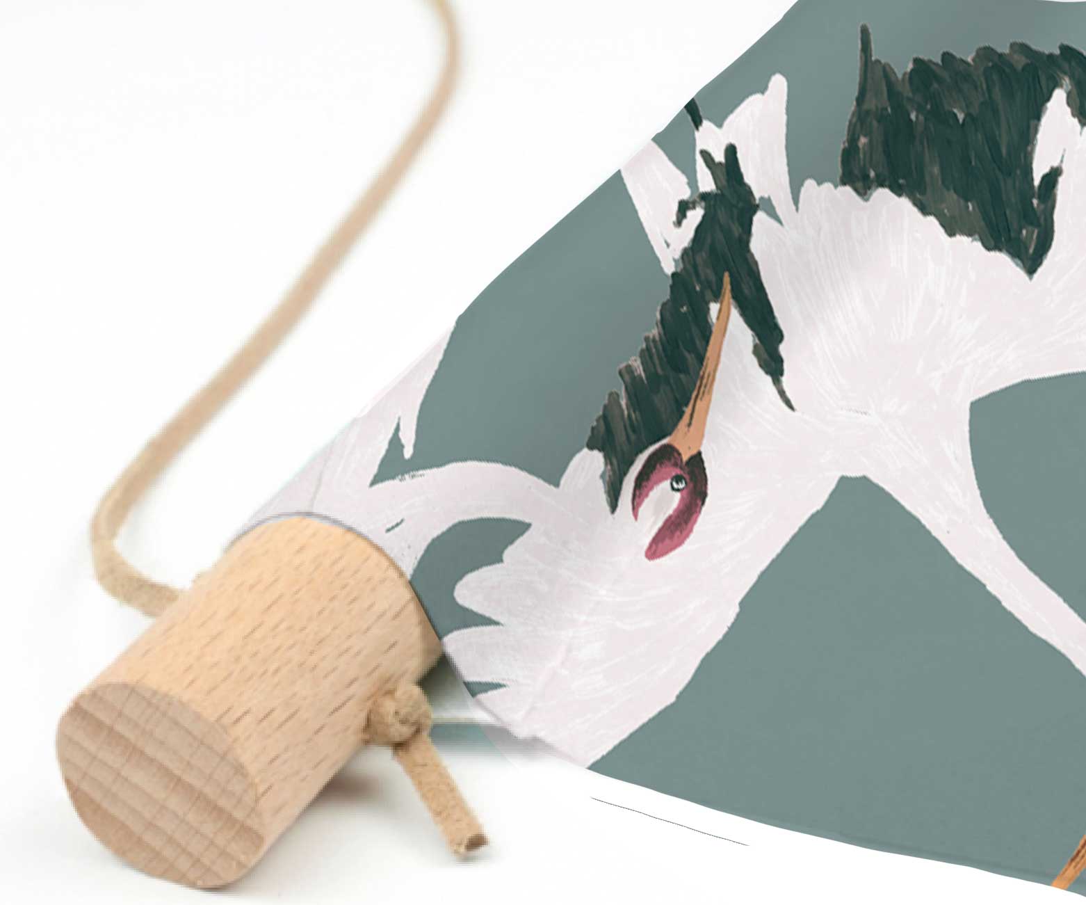 Stork Teal Textile Poster - Elegant Wall Art for Home & Office Decor - Perfect for Living Room, Bedroom, or Nursery