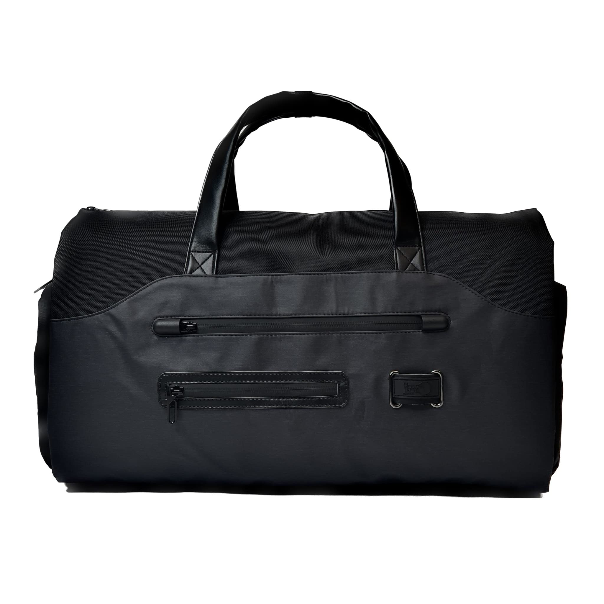 4 IN 1 Convertible Garment Duffel Bag - Waterproof & Scratch Resistant Travel Bag with Hidden Backpack Straps for Men & Women | Perfect for Business Trips, Gym, Weekend Getaways & International Travel (Onyx Black)