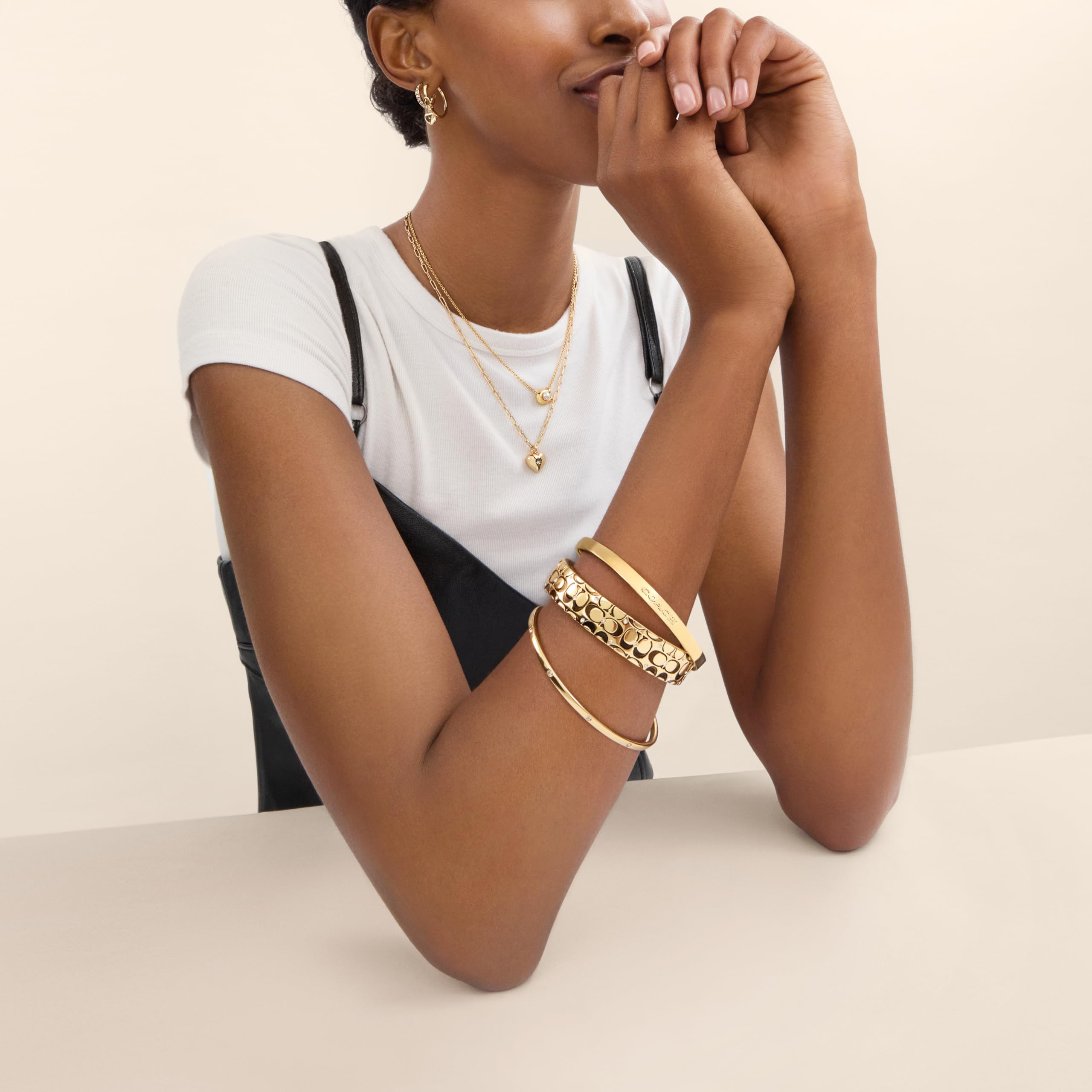 Coach Women's Pearl Signature Pendant Necklace - Elegant Gold-Tone Jewelry for Everyday Wear & Special Occasions | Perfect Gift for Her