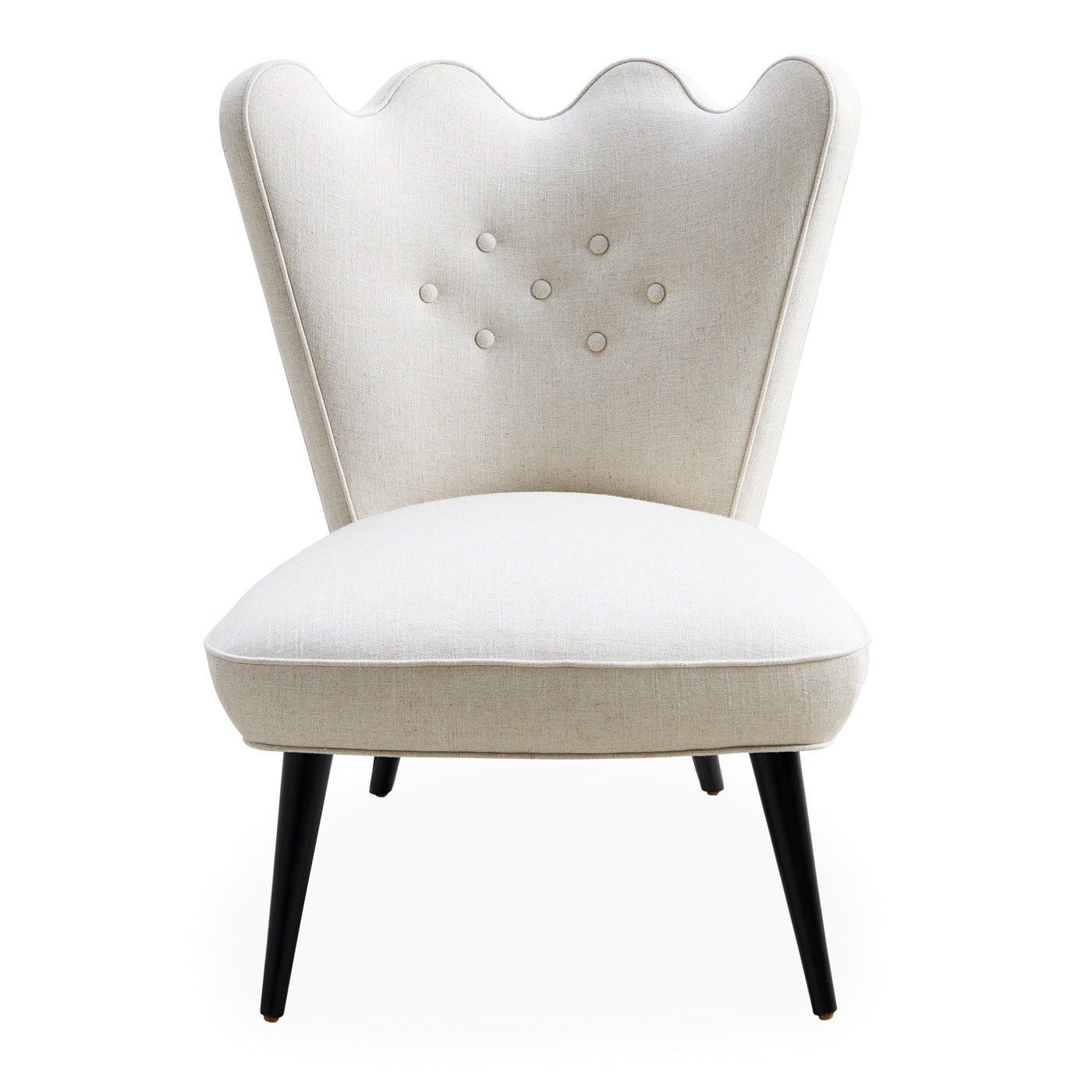 Ripple Slipper Chair - Comfortable Modern Accent Chair for Living Room, Bedroom & Office - Perfect for Reading Nook, Lounge Area or Small Space Decor