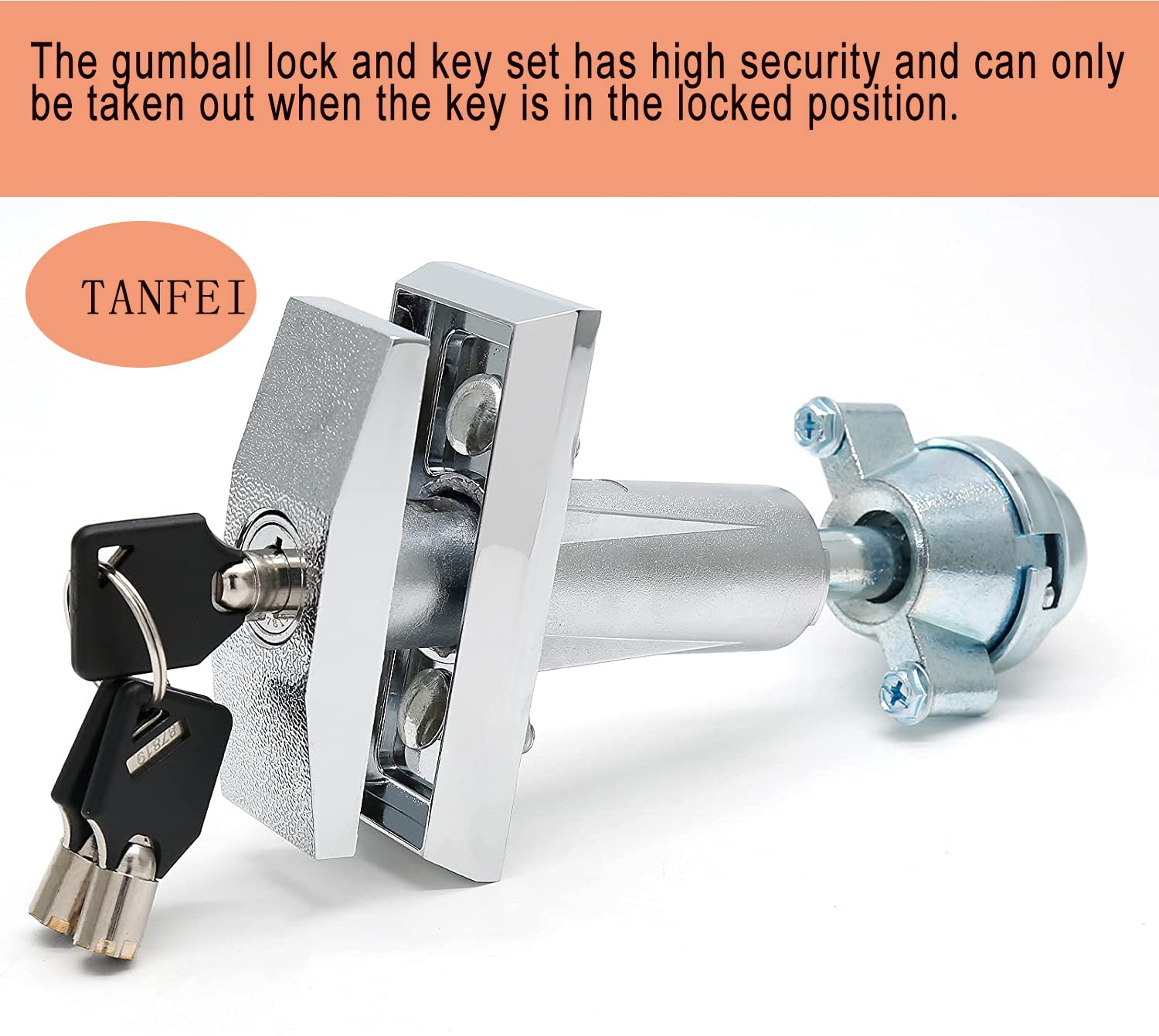 2 Pcs T-Handle Vending Machine Locks with Keys - Keyed Alike for Soda & Snack Machines - Heavy Duty Commercial Security Locks for Vending Business, Arcades & Convenience Stores