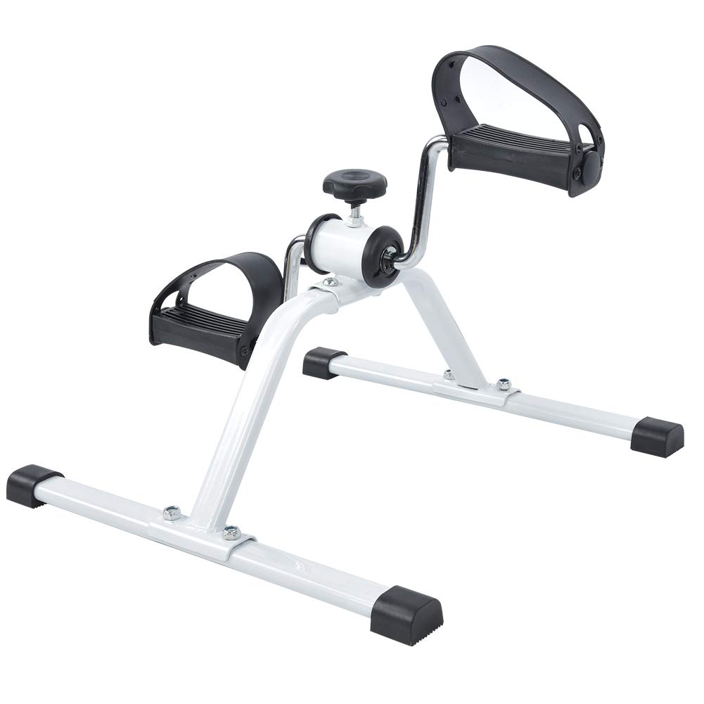 Steel Fitness Stepless Variable Resistance Mini Exercise Bike - Stable Portable Mini Bike for Home Gym, Office & Rehabilitation Workout