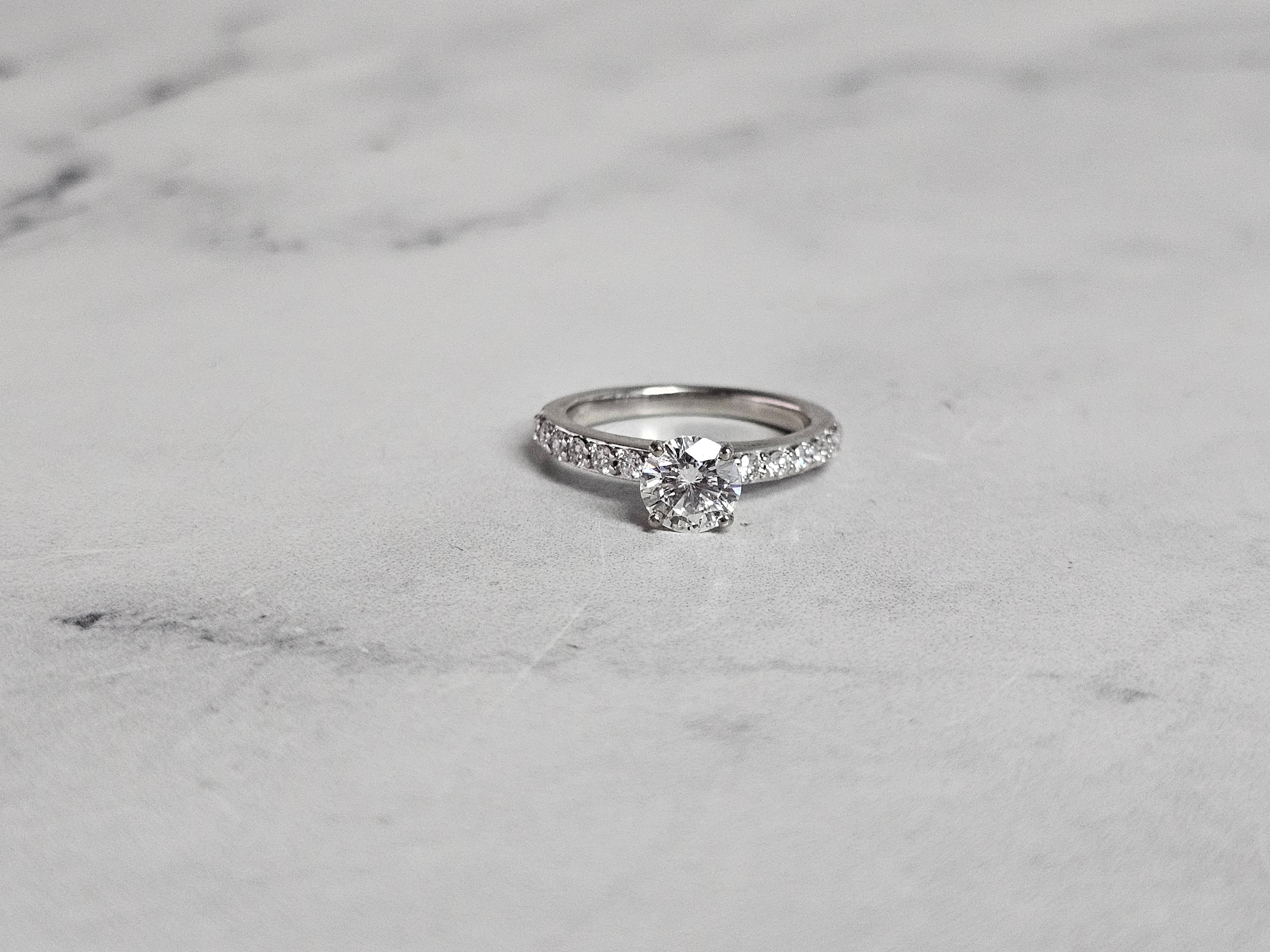 1 Carat Classic Solitaire Diamond Engagement Ring in 14K White Gold - Perfect for Proposals, Anniversaries & Bridal Jewelry