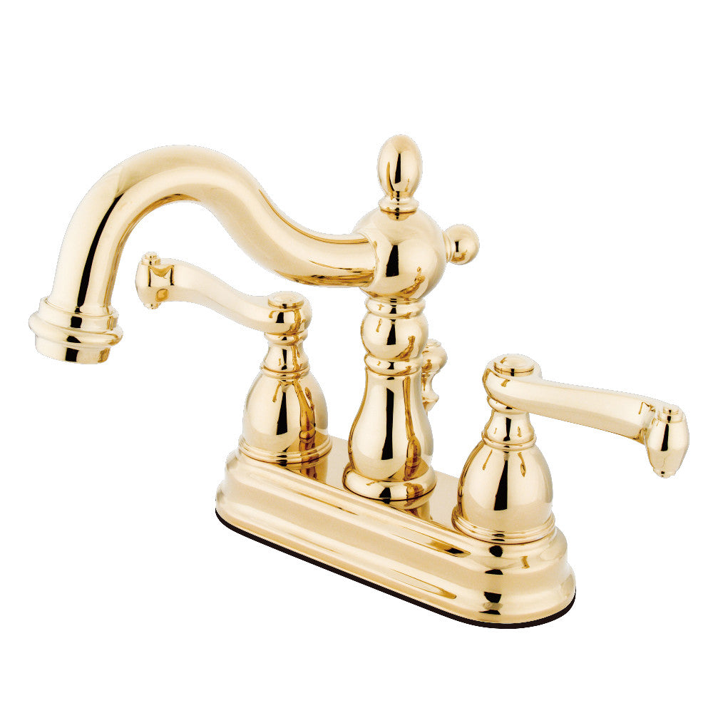 Kingston Brass KB1602FL 4-Inch Centerset Bathroom Faucet - Chrome Finish, Single Handle, Water-Saving Design for Vanity Sinks and Powder Rooms