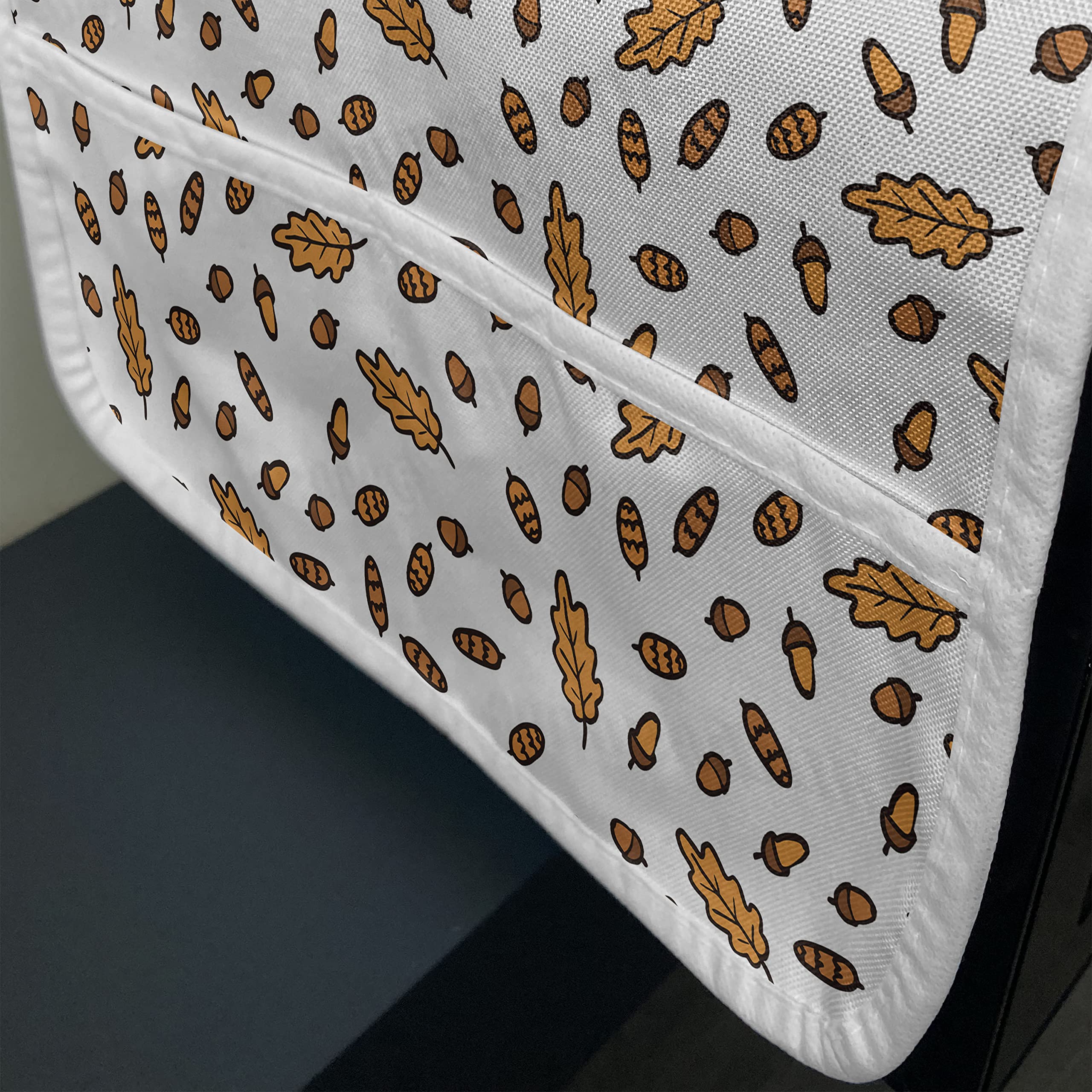 Ambesonne Acorn Microwave Cover - Waterproof Kitchen Organizer with Pockets, 36