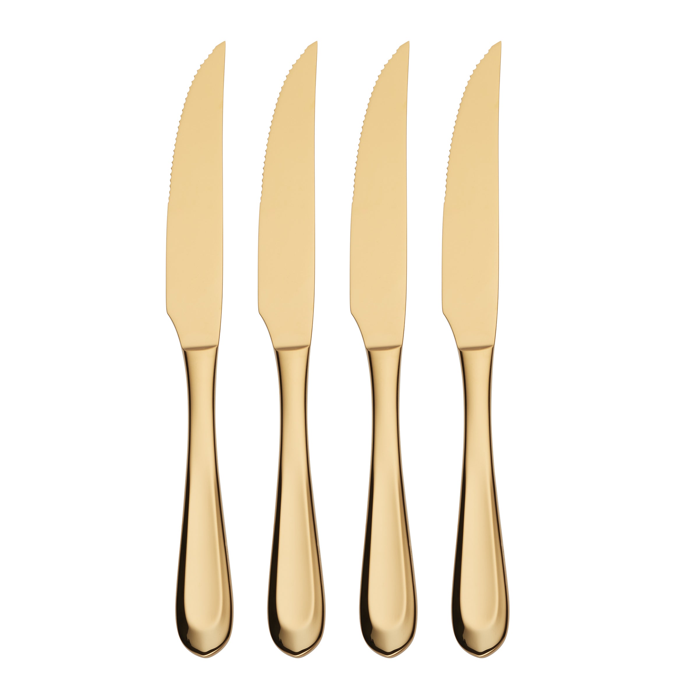 Premium Archer Gold Steak Knife Set - 4-Piece High-Quality Stainless Steel Steak Knives for Fine Dining, BBQ & Meat Cutting - Perfect for Restaurants, Dinner Parties & Home Kitchens