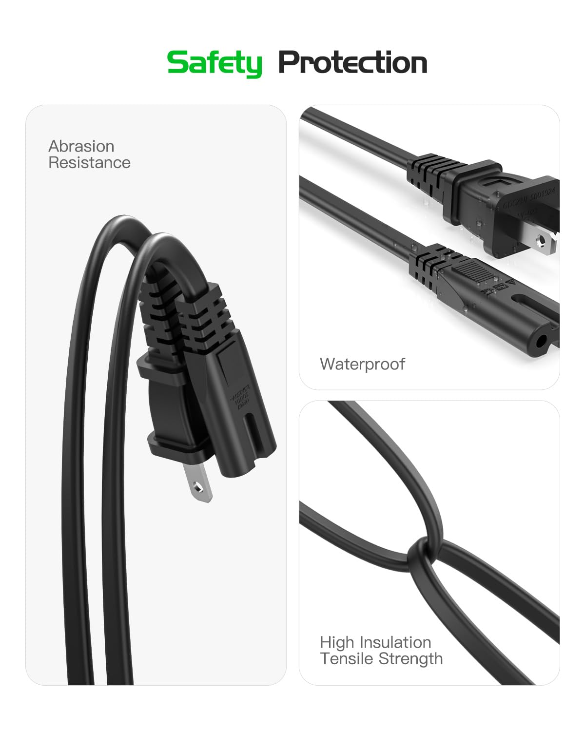 2 Pack 4 ft AC Power Cord Replacement Cable for Xbox One S/X, Xbox Series X/S Consoles - ETL Certified (Perfect for Gaming Setups & Home Entertainment Systems)