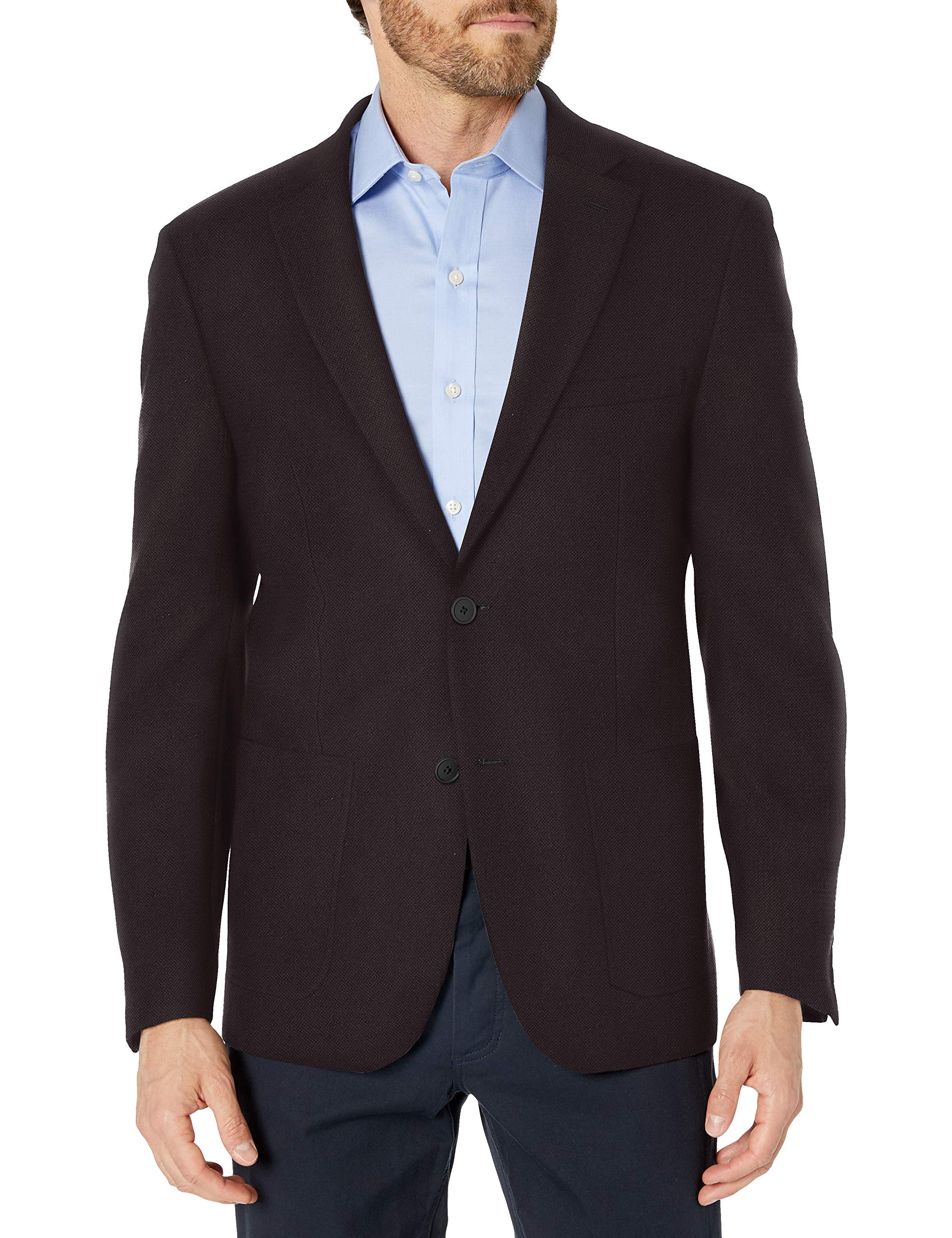 DKNY Men's Slim Fit Soft Blazer Jacket - Lightweight Stretch Fabric for Business Casual & Office Wear