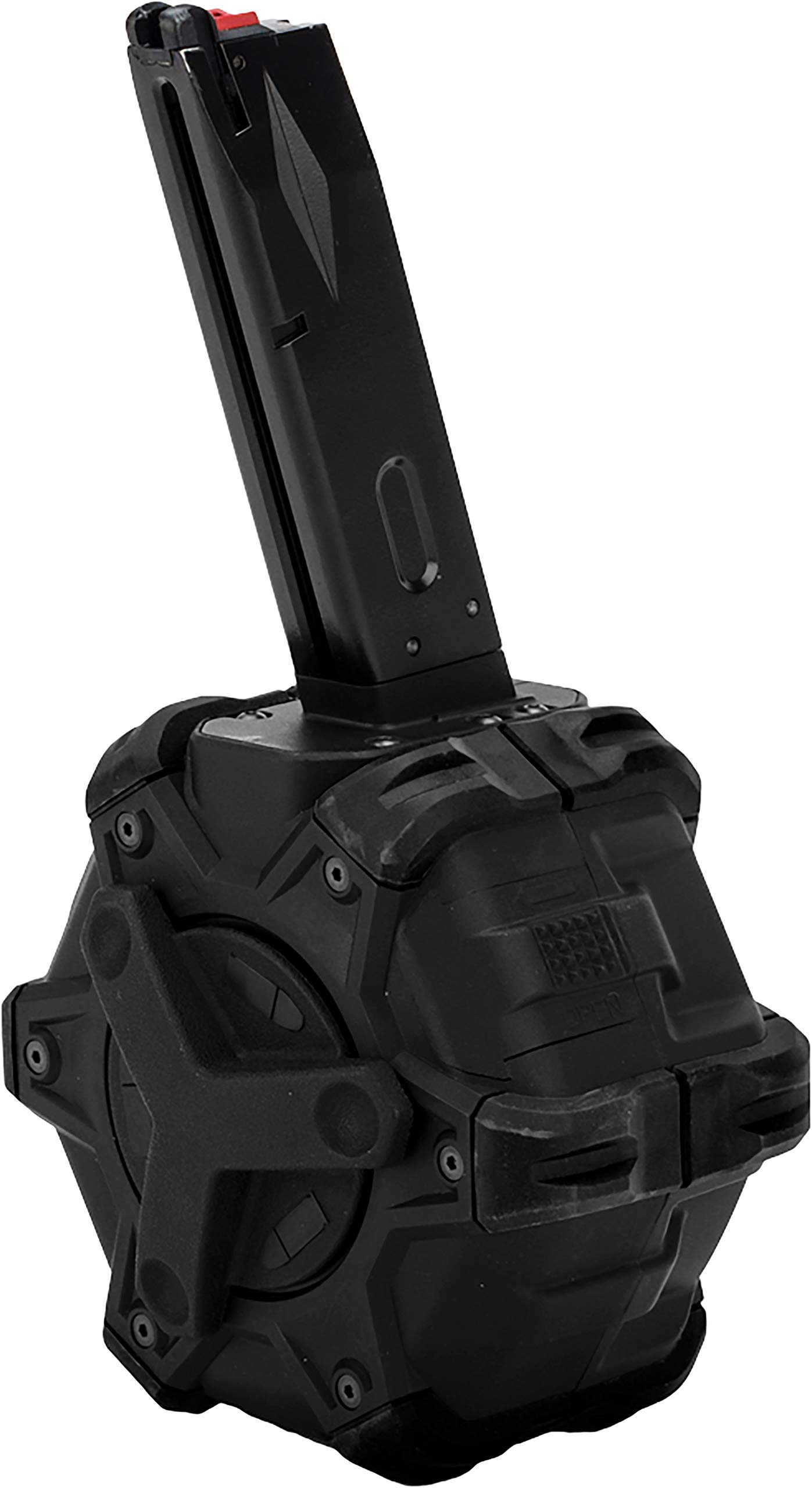 AW Custom Drum Airsoft Magazine for Gas Blowback Pistols & Rifles - M9 Model (Black) | High-Capacity Airsoft Accessory for M9 Beretta, Glock & More | Perfect for MilSim, Target Practice & Airsoft Battles